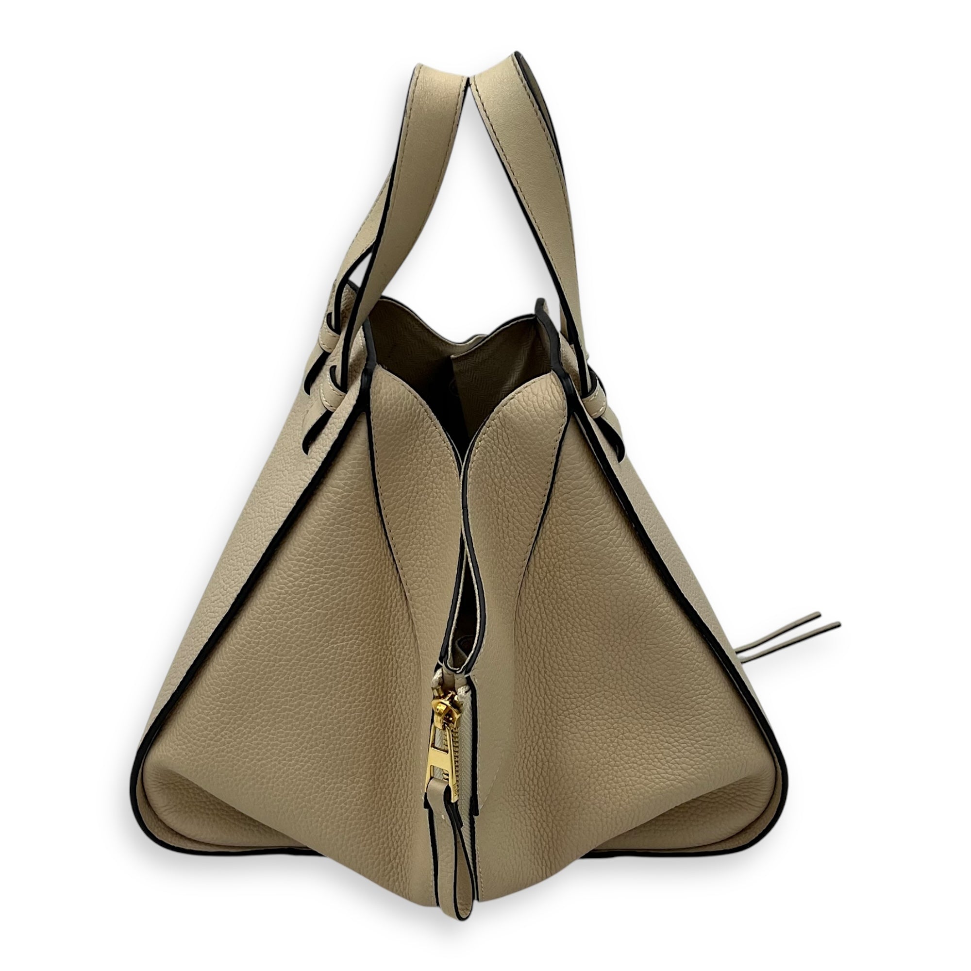 Hammock Small Beige Shoulder Bag in Calfskin, Gold hardware - Image 7