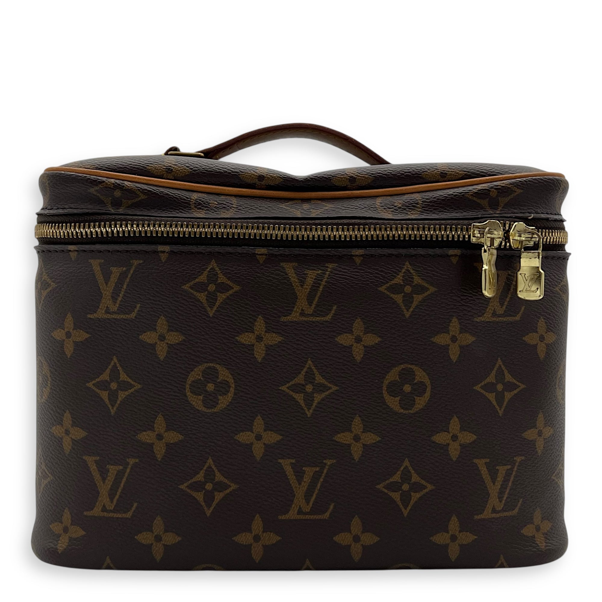Nice BB Brown Vanity Bag in Monogram Coated Canvas, Gold hardware