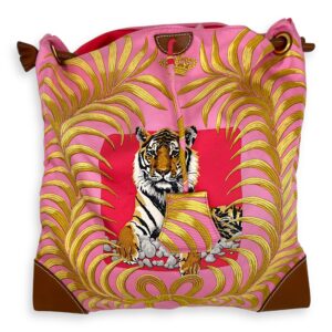 Silky City Multi-colour Tote Bag in Silk, Gold hardware