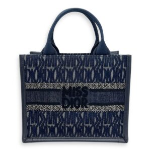 Book Tote Small Blue Top Handle Bag in Denim