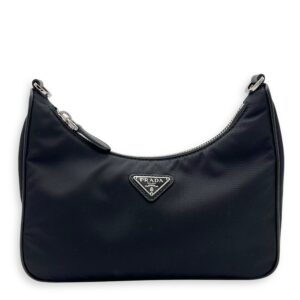 Re-Edition 2005 Crossbody Bag Black in Re-Nylon, Silver hardware