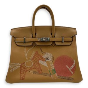 Birkin In 'N Out 25 Biscuit Top Handle Bag in Swift, Gold hardware