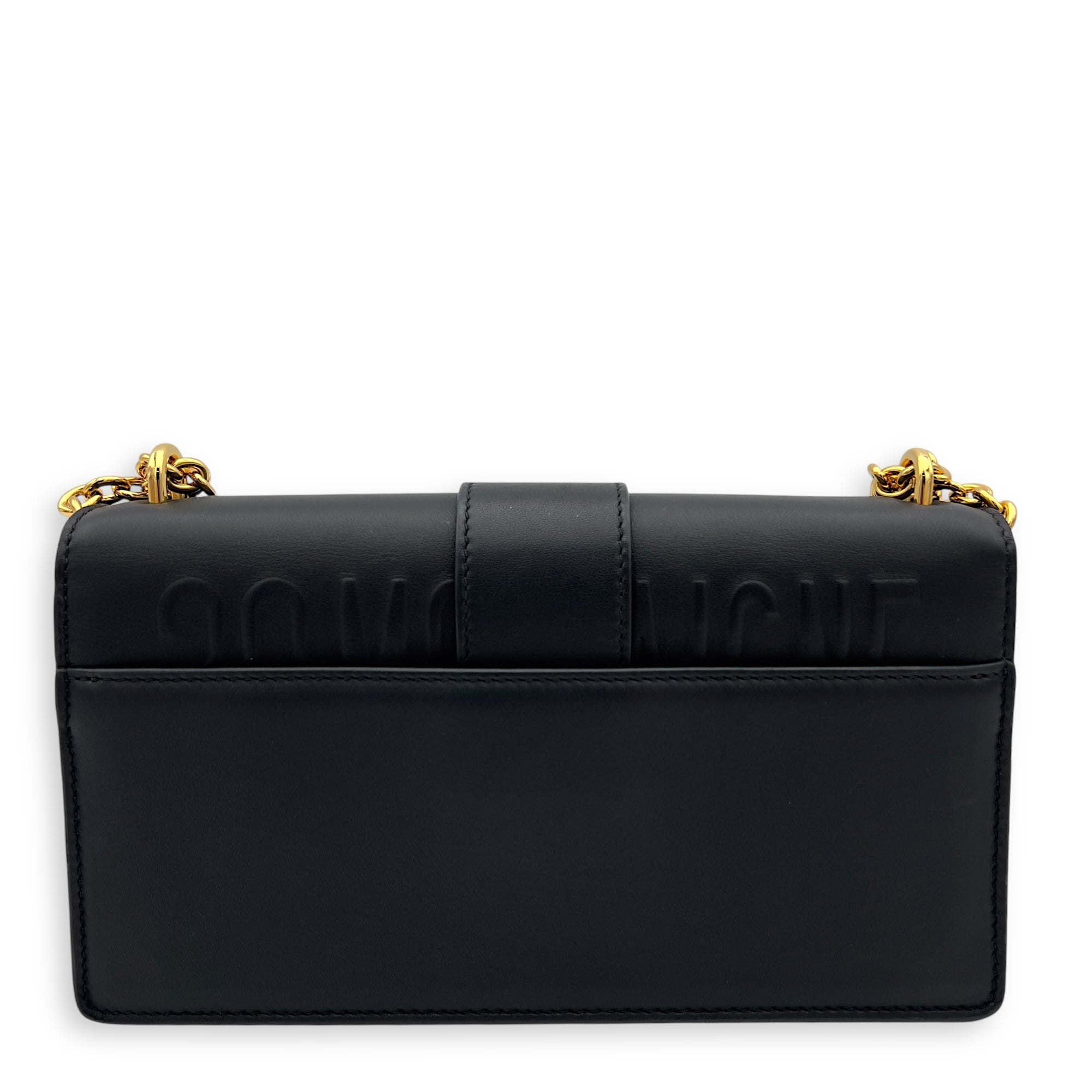 30 Montaigne East West Black Shoulder Bag in Calfskin, Gold hardware - Image 3