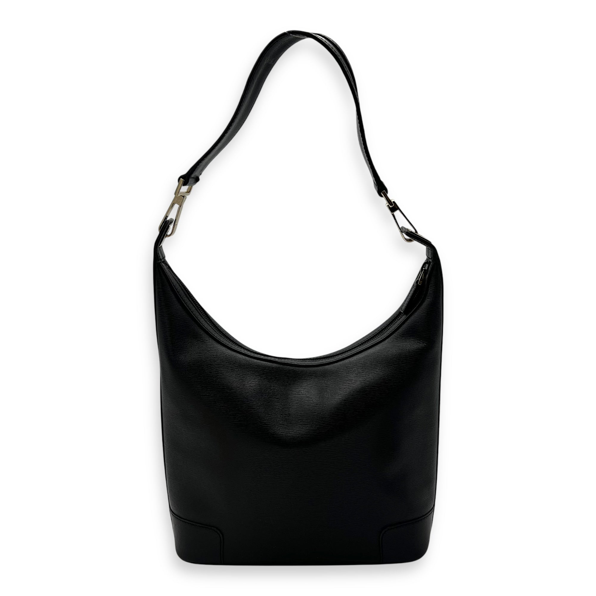 Vintage Shoulder Bag Black in Calfskin, Gold hardware - Image 3