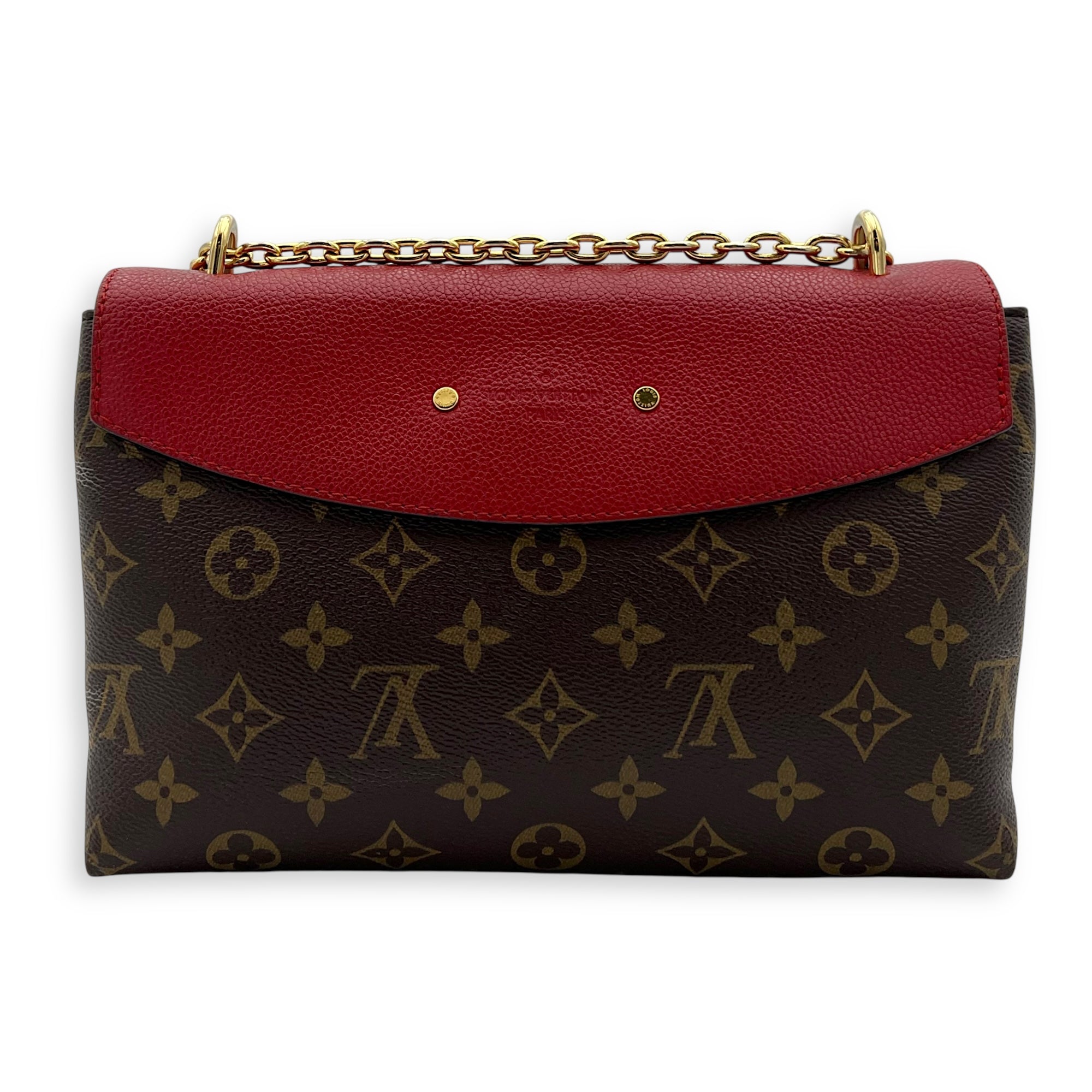 Saint Placide Crossbody Bag Brown in Monogram Coated Canvas, Gold hardware - Image 3