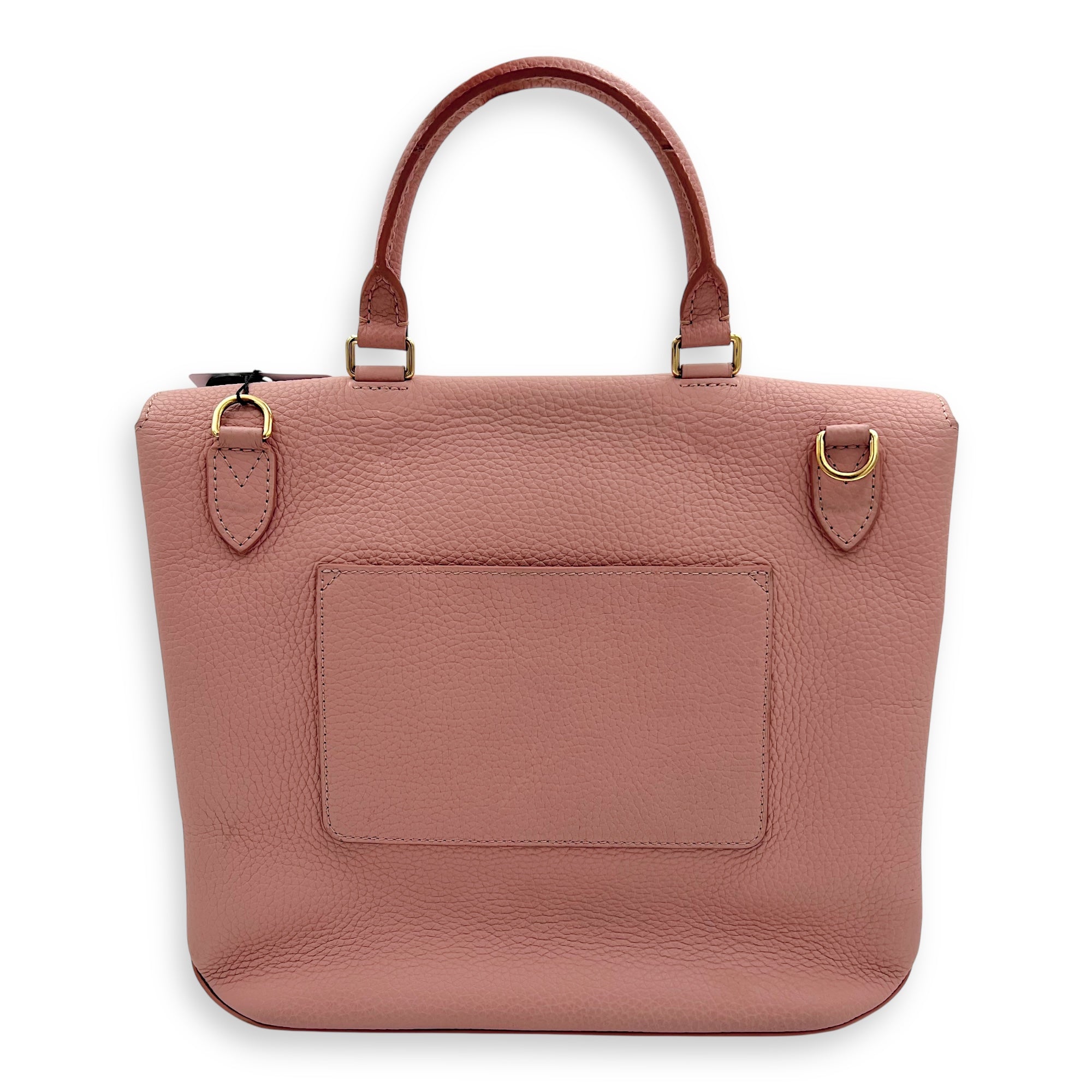 Volta Top Handle Bag Pink in Calfskin, Gold hardware - Image 3