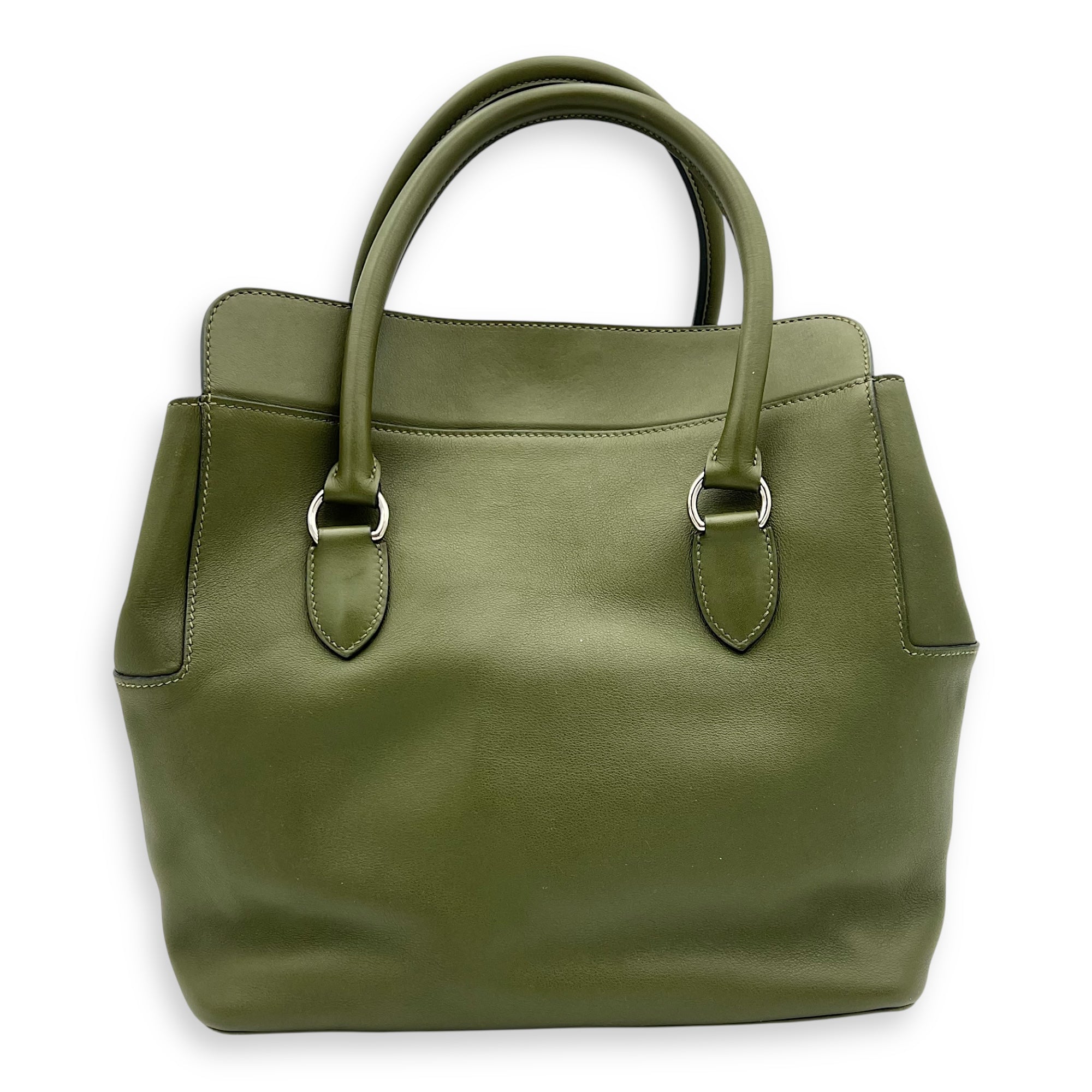 Toolbox 26 Vert Anglais Top Handle Bag in Swift, Palladium hardware - Image 3