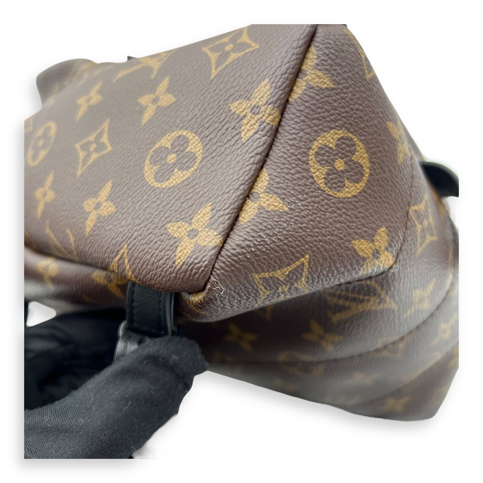 Palm Springs PM Brown Backpack in Monogram Coated Canvas, Gold hardware - Image 12