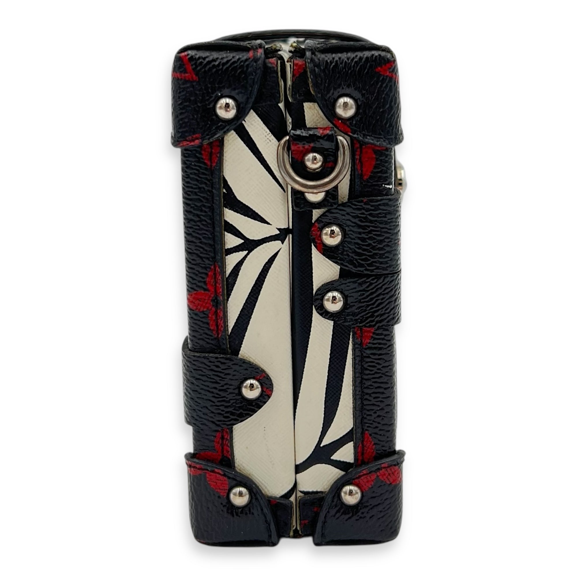 Trunk Shoulder Bag Palm Nour Cruise in Monogram Coated Canvas, Silver hardware - Image 4