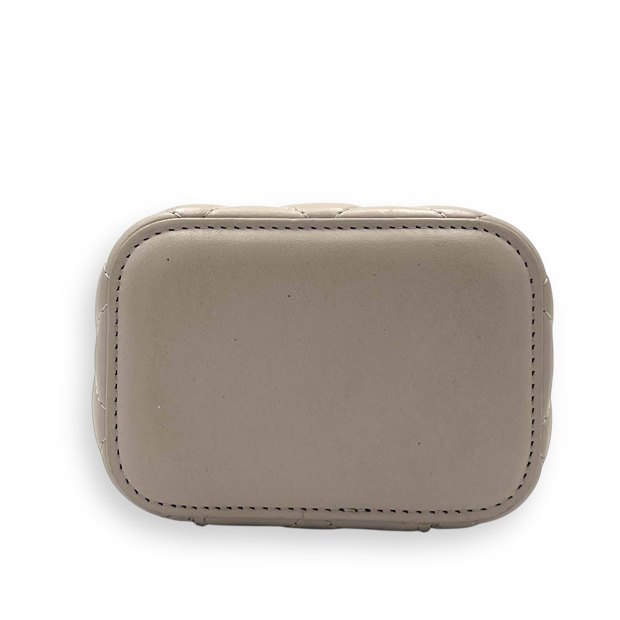 Classic Vanity Bag Mini Grey in Lambskin , Gold Hardware - Image 6