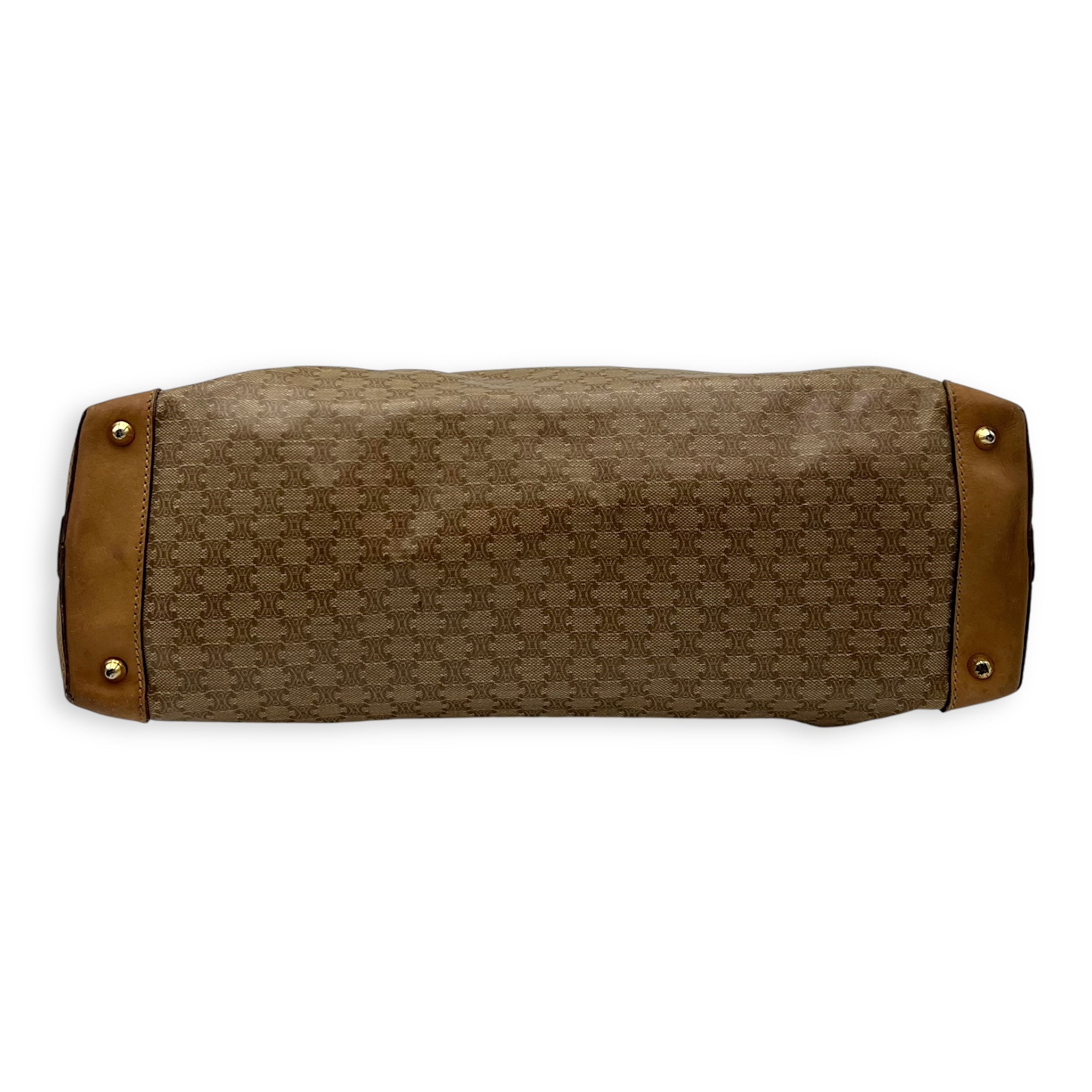 Macadam Top Handle Bag Beige in Coated Canvas, Gold hardware - Image 6