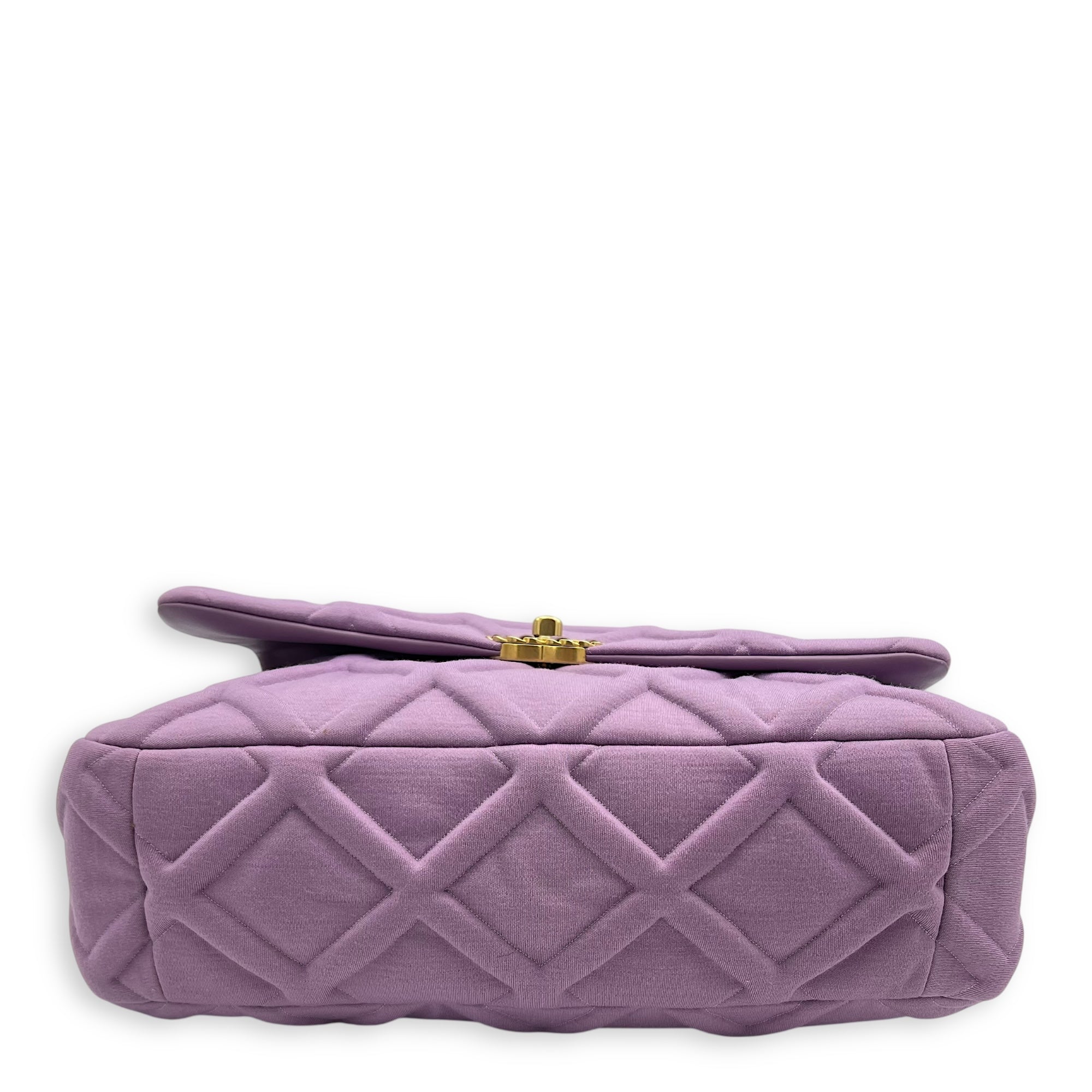 C19 Maxi Purple Crossbody Bag in Fabric, Mixed hardware - Image 6