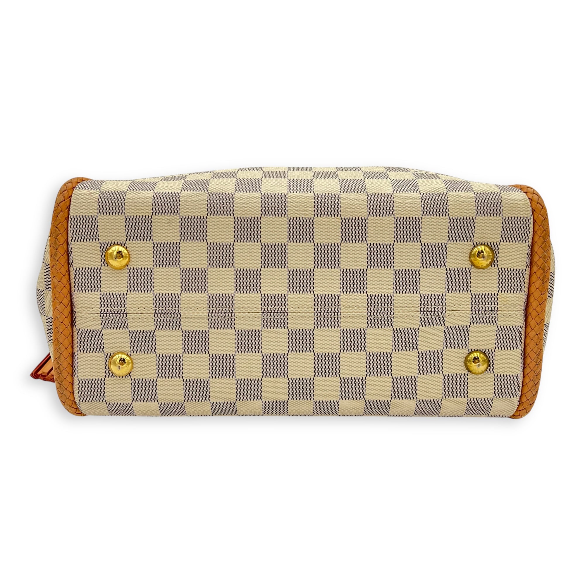 Propriano Tote Bag White in Coated Canvas, Gold hardware - Image 6