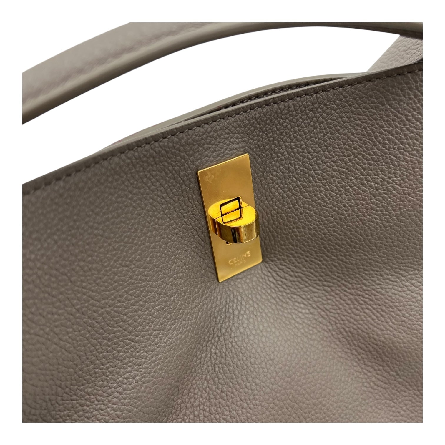 Bucket 16 Brown Top Handle Bag in Calfskin, Gold hardware - Image 10