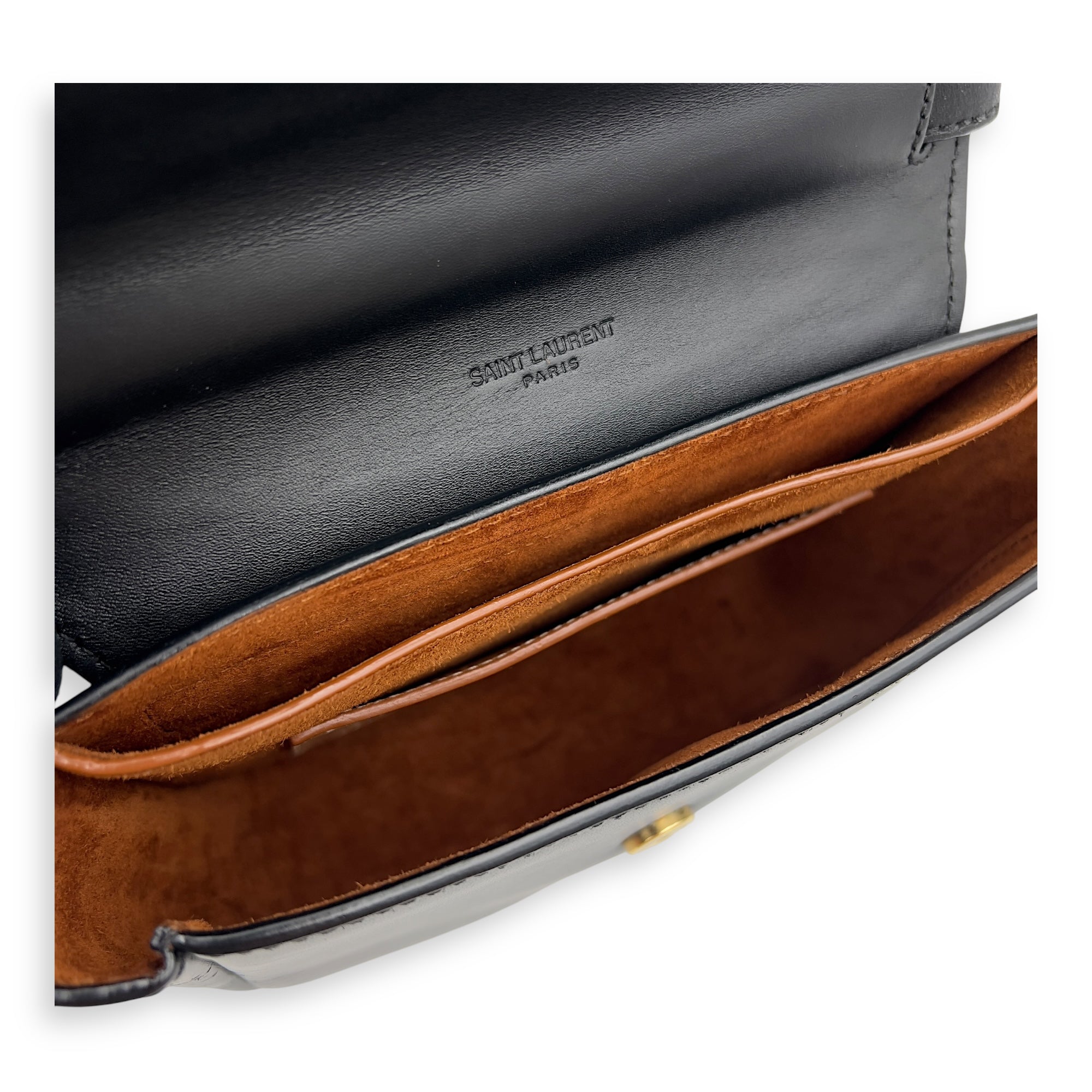 Kaia Crossbody Bag Black in Calfskin, Gold hardware - Image 9