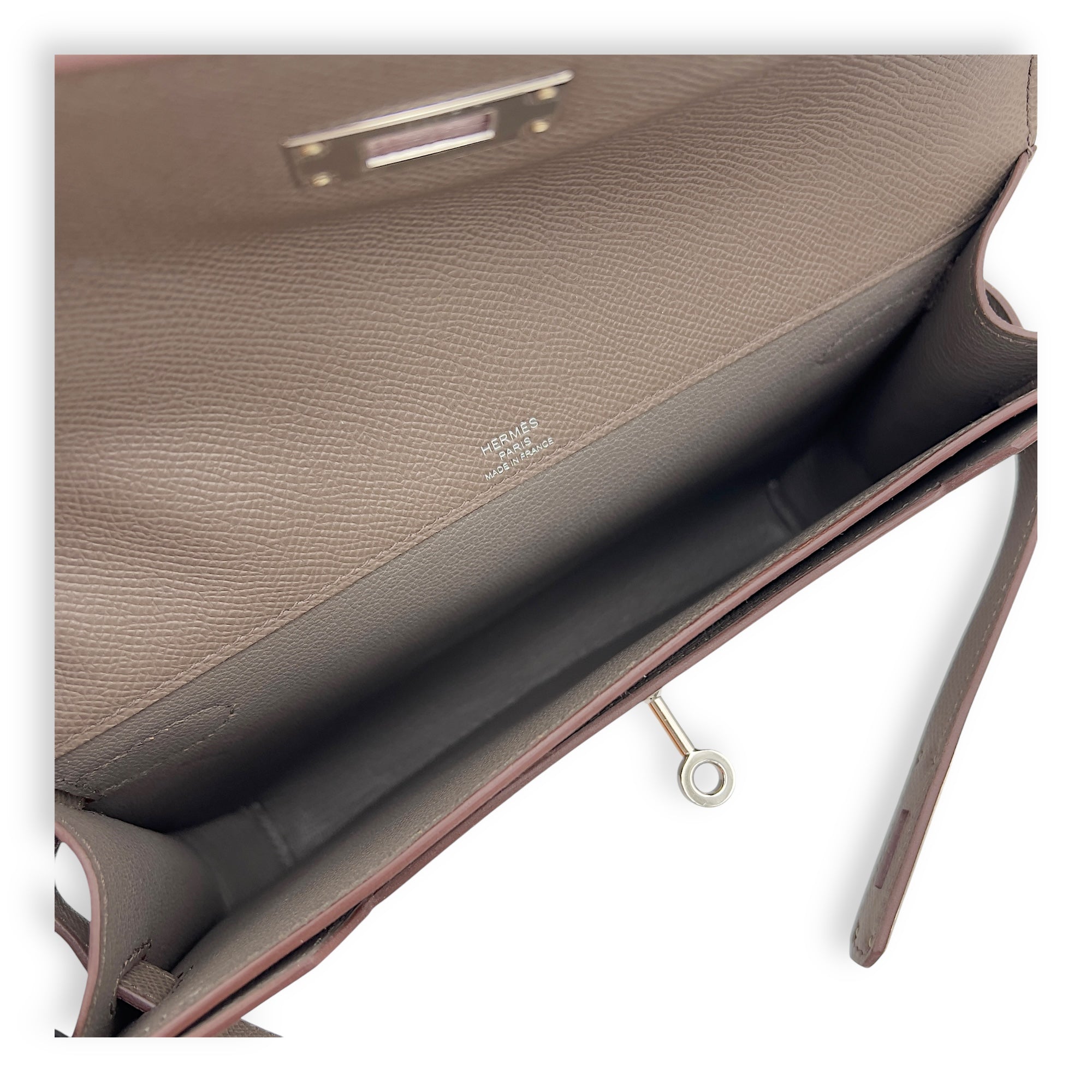 Kelly Depeches 25 Etain Clutch in Epsom, Palladium hardware - Image 7