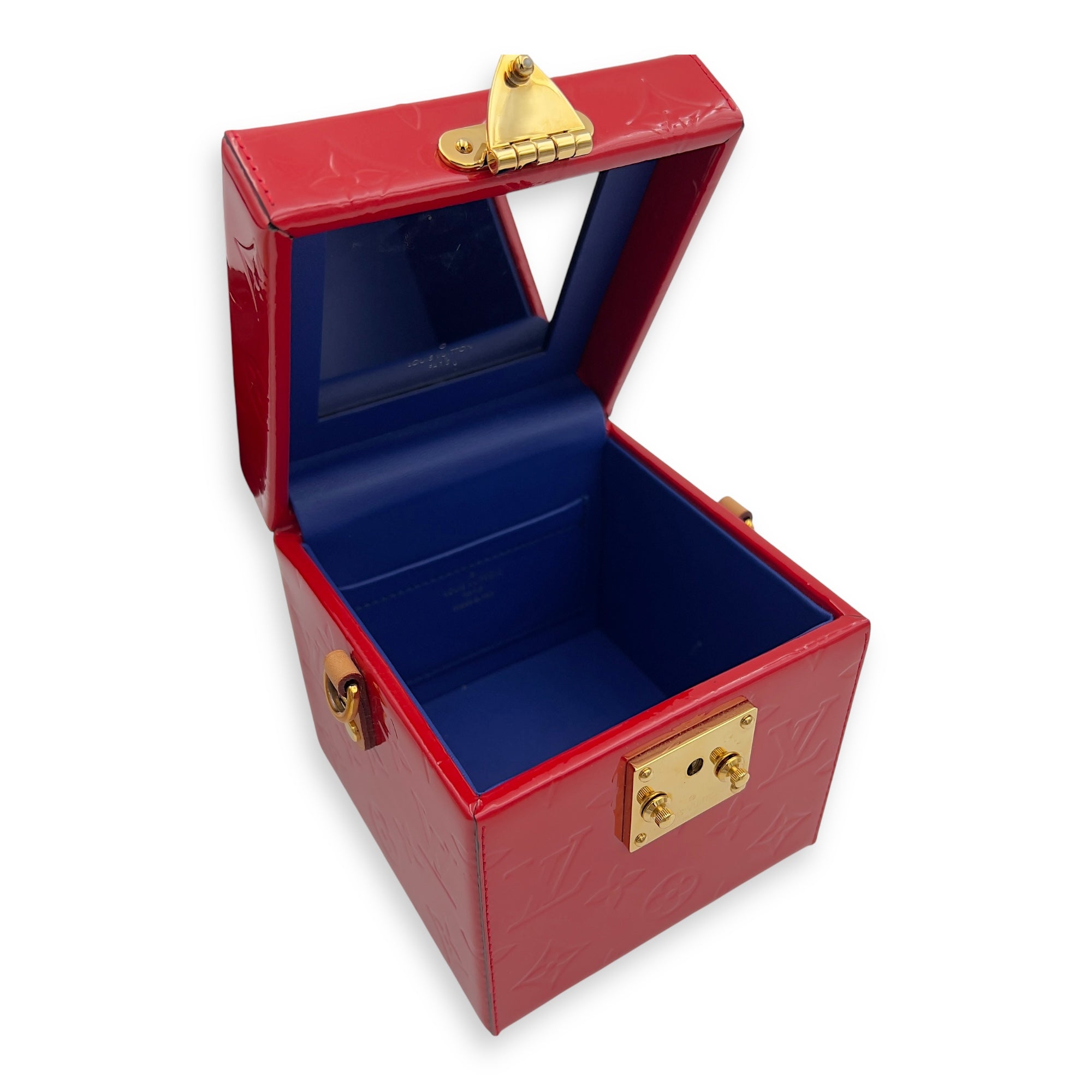 Bleecker Top Handle Bag Red in Vernis, Gold hardware - Image 7