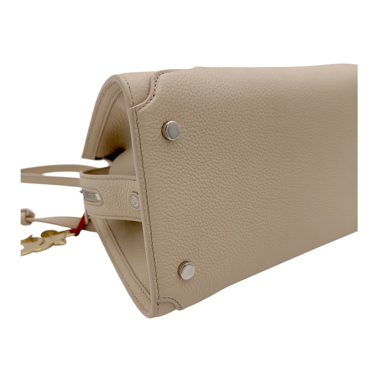 Sesia Top Handle Bag Ecru white in Calfskin, Silver hardware - Image 10