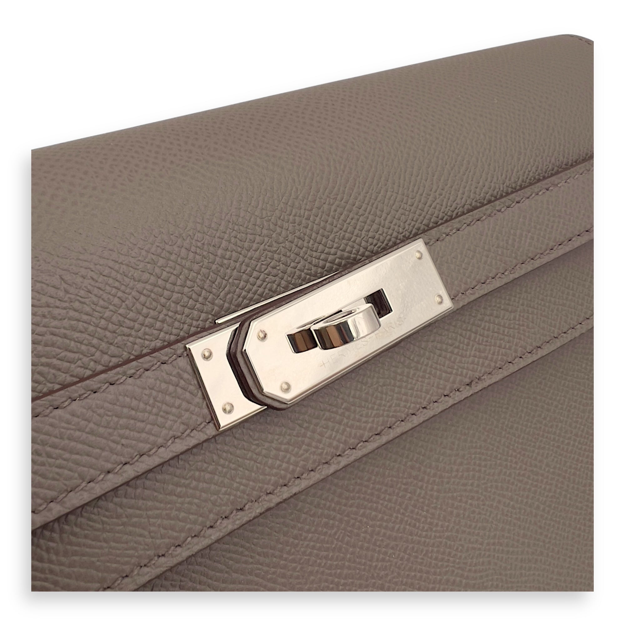 Kelly Depeches 25 Etain Clutch in Epsom, Palladium hardware - Image 10