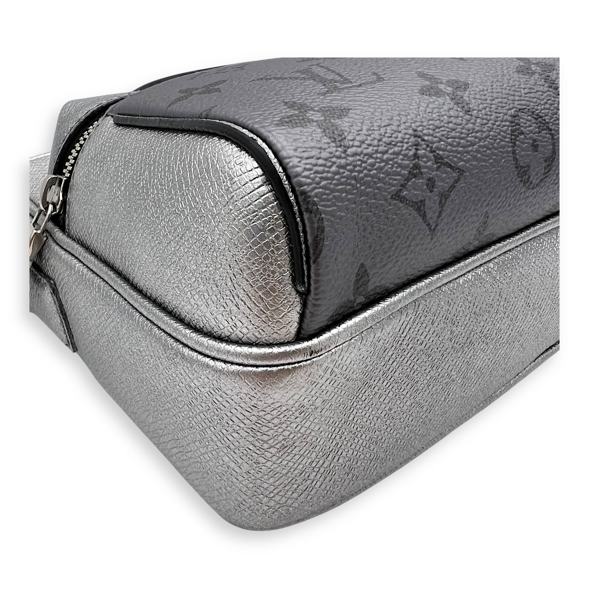 Logo Silver Messenger in Monogram Coated Canvas, Silver hardware - Image 8