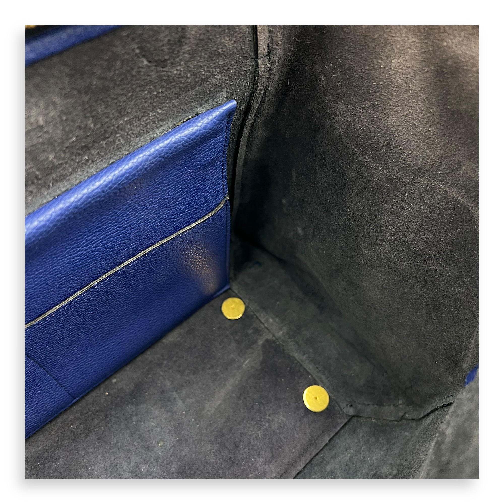 Belt Bag Mini Blue Top Handle Bag in Calfskin, Gold hardware - Image 25