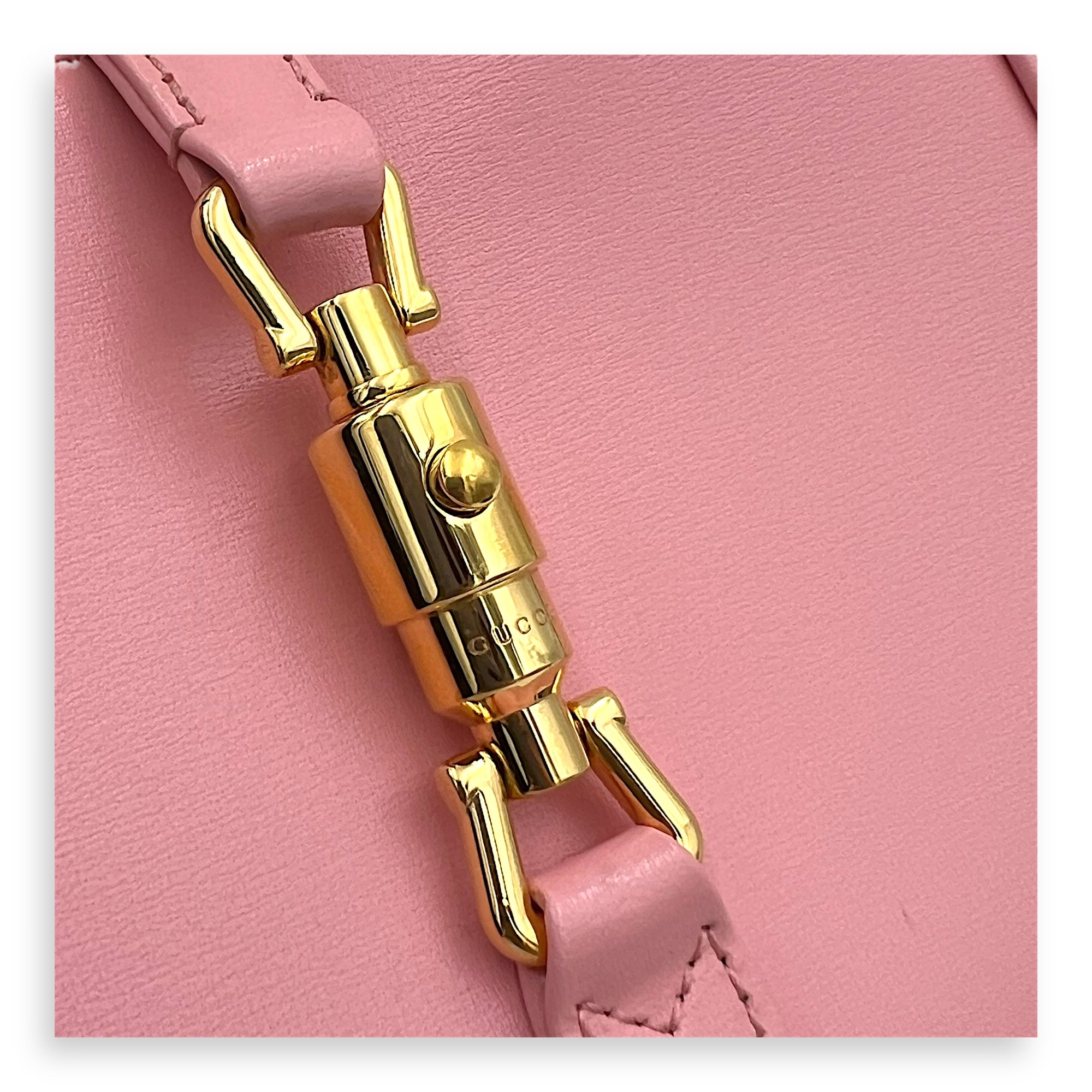 Jackie 1961 Crossbody Bag Mini Pink in Calfskin, Gold hardware - Image 8