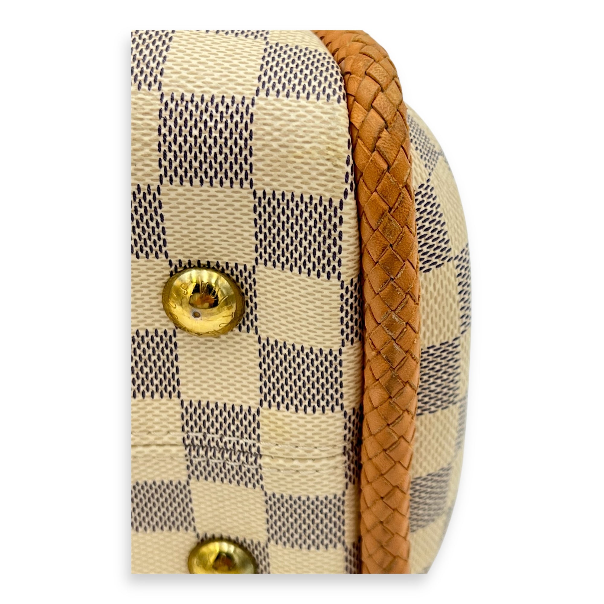 Propriano Tote Bag White in Coated Canvas, Gold hardware - Image 10