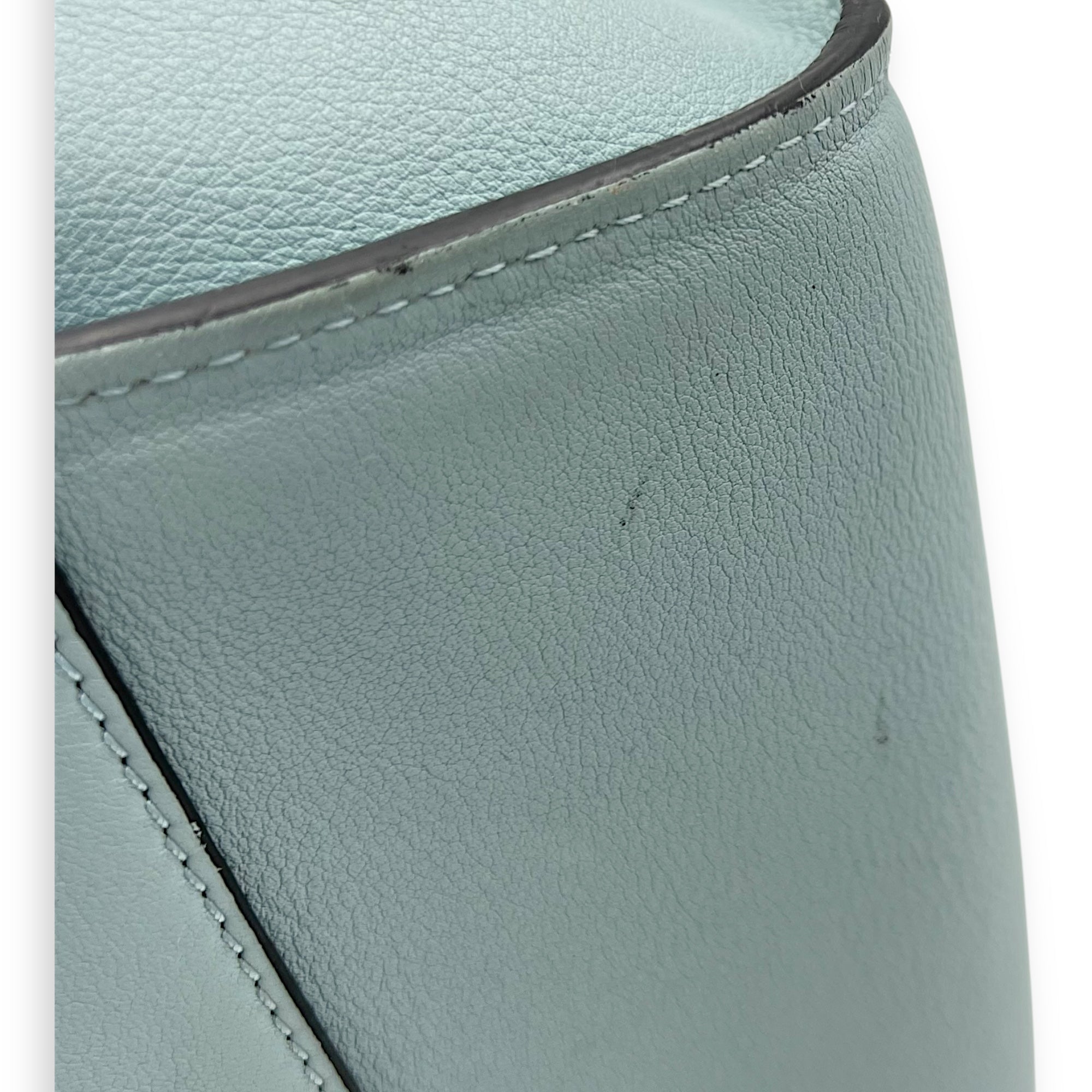 Hammock Medium Blue Top Handle Bag in Calfskin, Silver hardware - Image 9