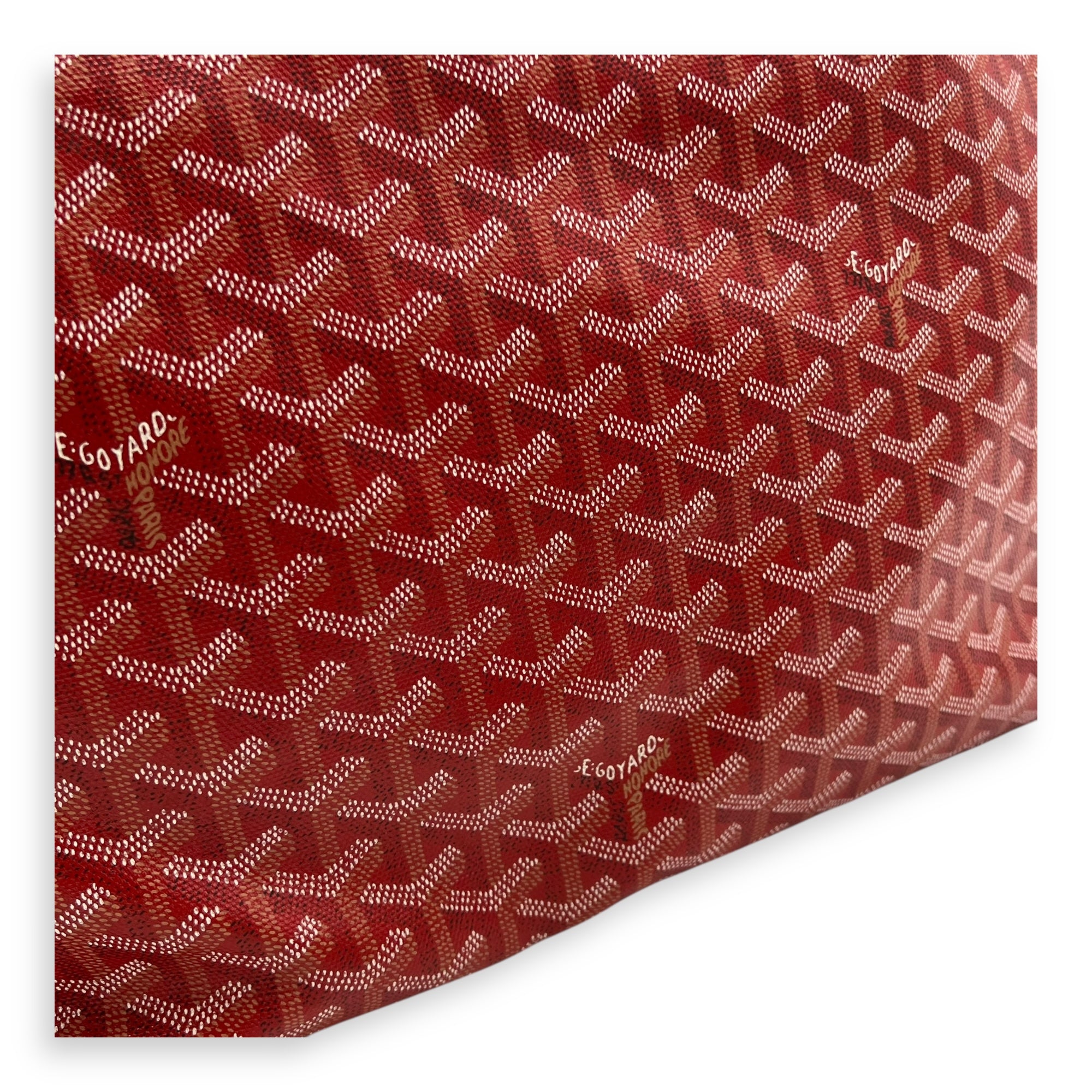 Artois MM Red Tote Bag in Coated Canvas, Silver hardware - Image 9