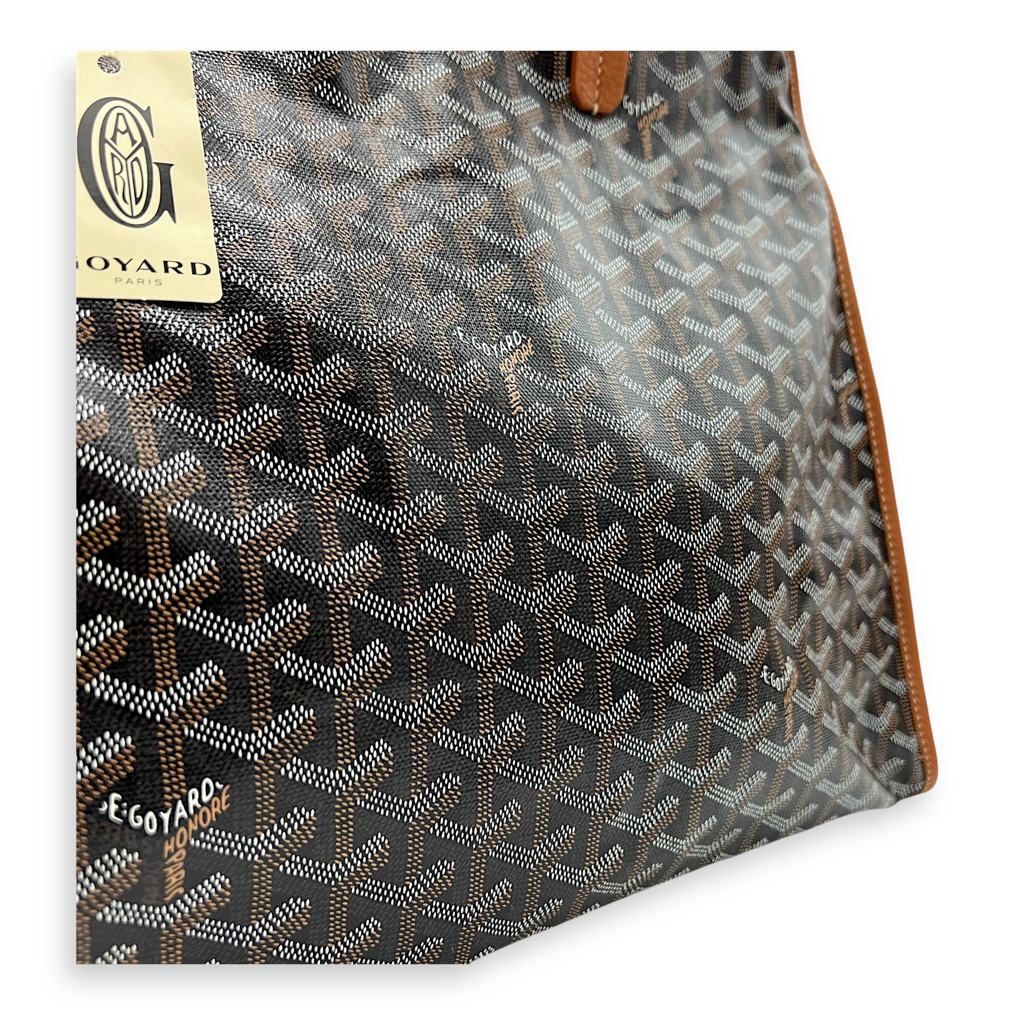 Hardy PM Brown Tote Bag in Coated Canvas, Silver hardware - Image 10