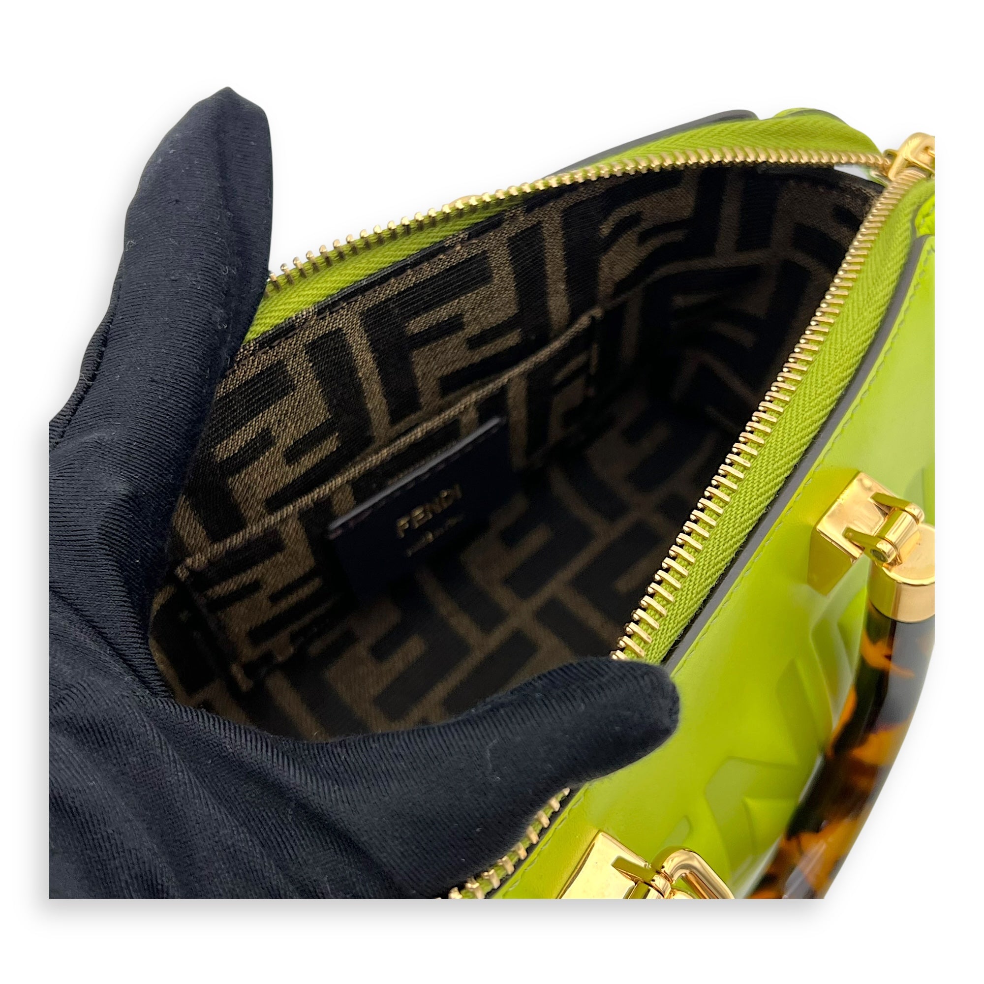 By The Way Mini Wasabi Green Top Handle Bag in Calfskin, Gold hardware - Image 10
