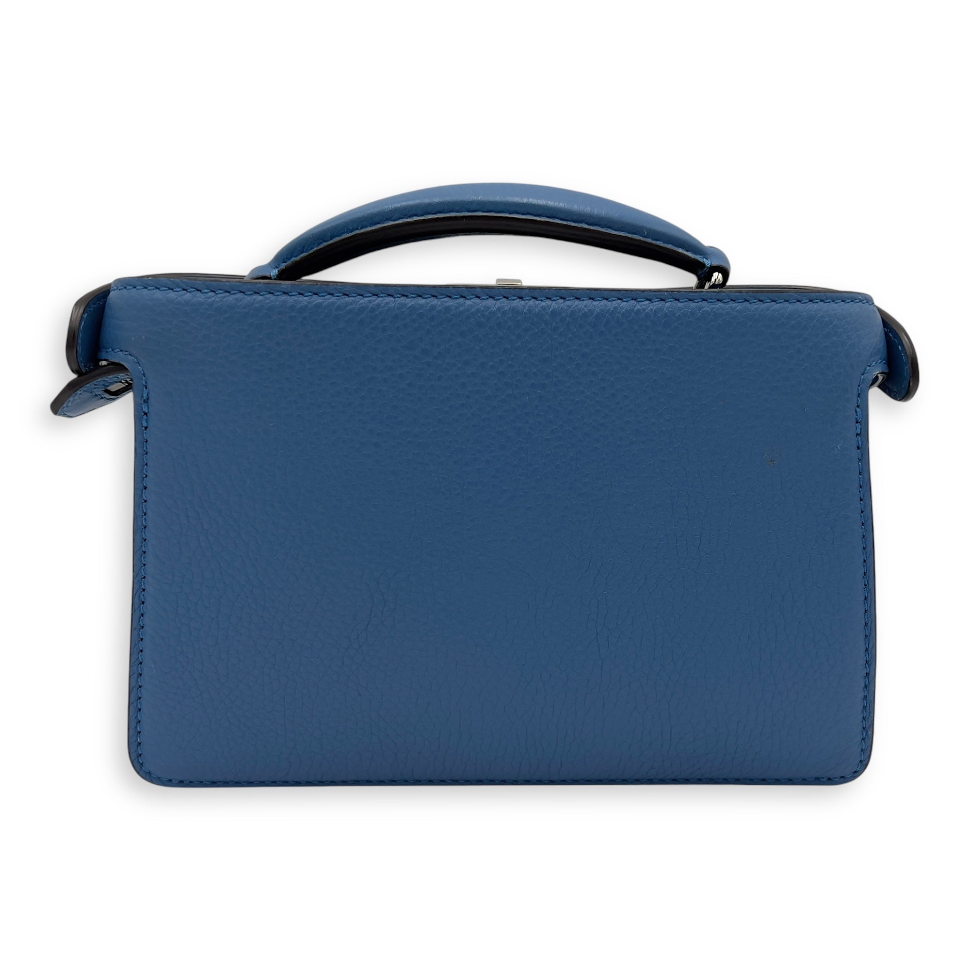 ISeeU Petite Blue Top Handle Bag in Calfskin, Silver hardware - Image 3