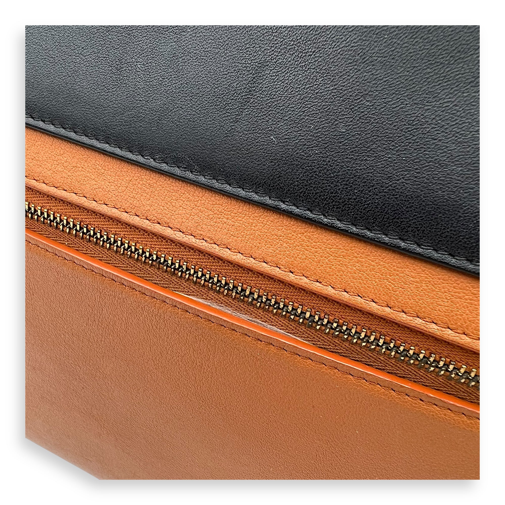 Belt Bag Small Brown Top Handle Bag in Calfskin, Gold hardware - Image 11