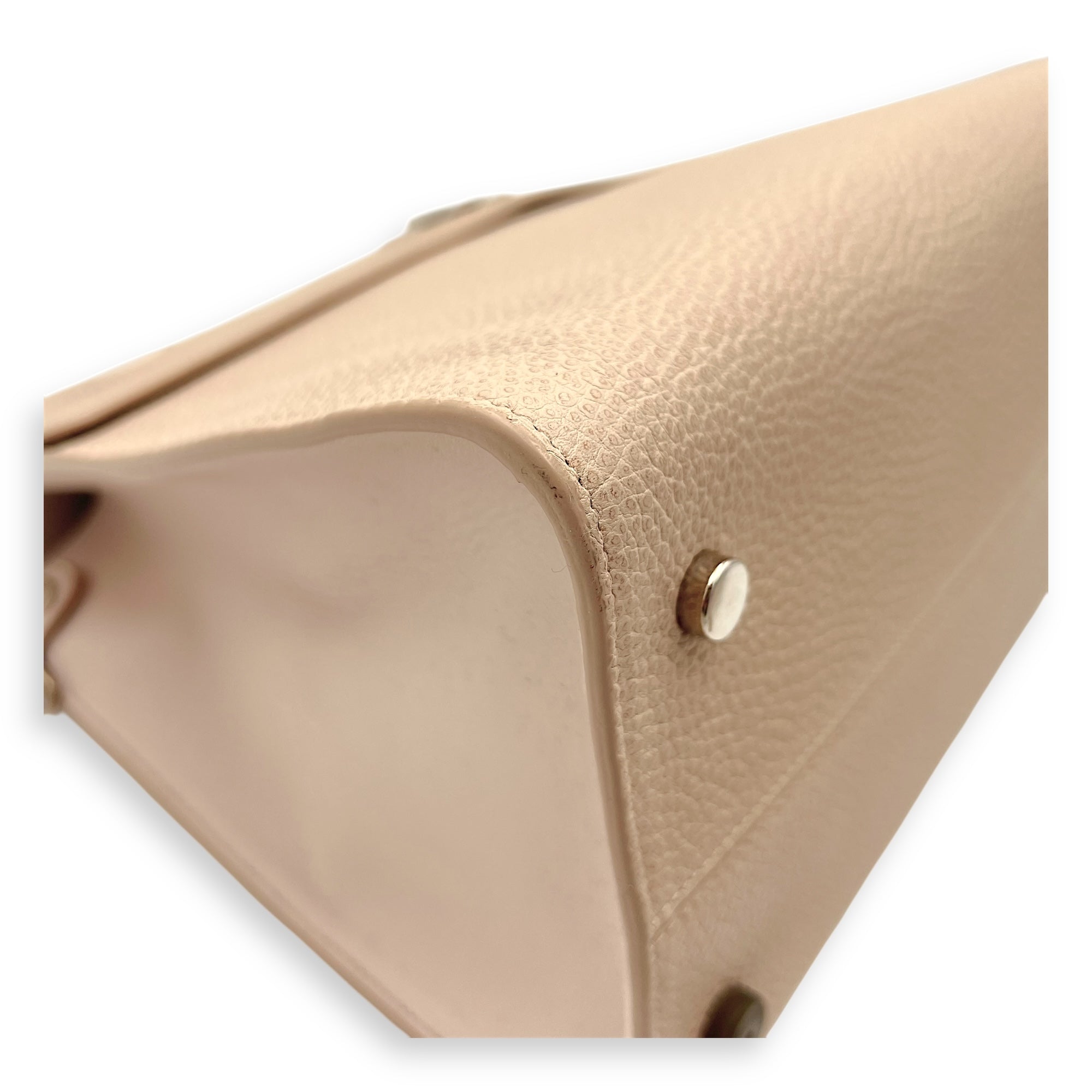 Diorever Top Handle Bag Pink in Calfskin, Silver hardware - Image 12