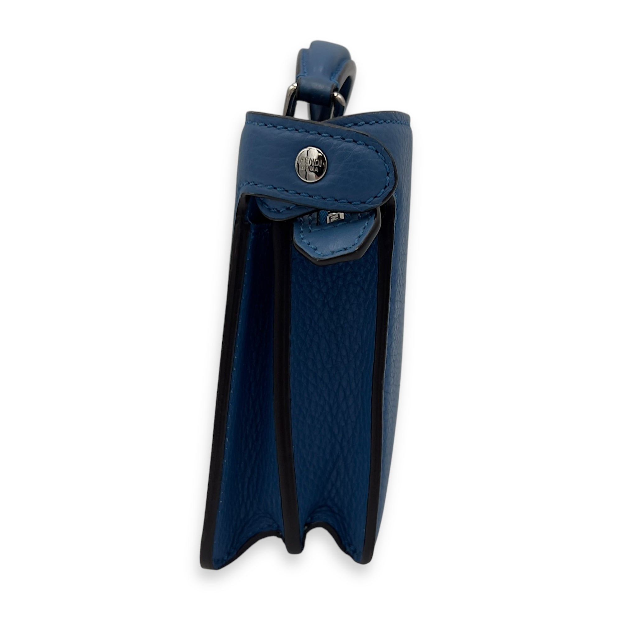 ISeeU Petite Blue Top Handle Bag in Calfskin, Silver hardware - Image 16