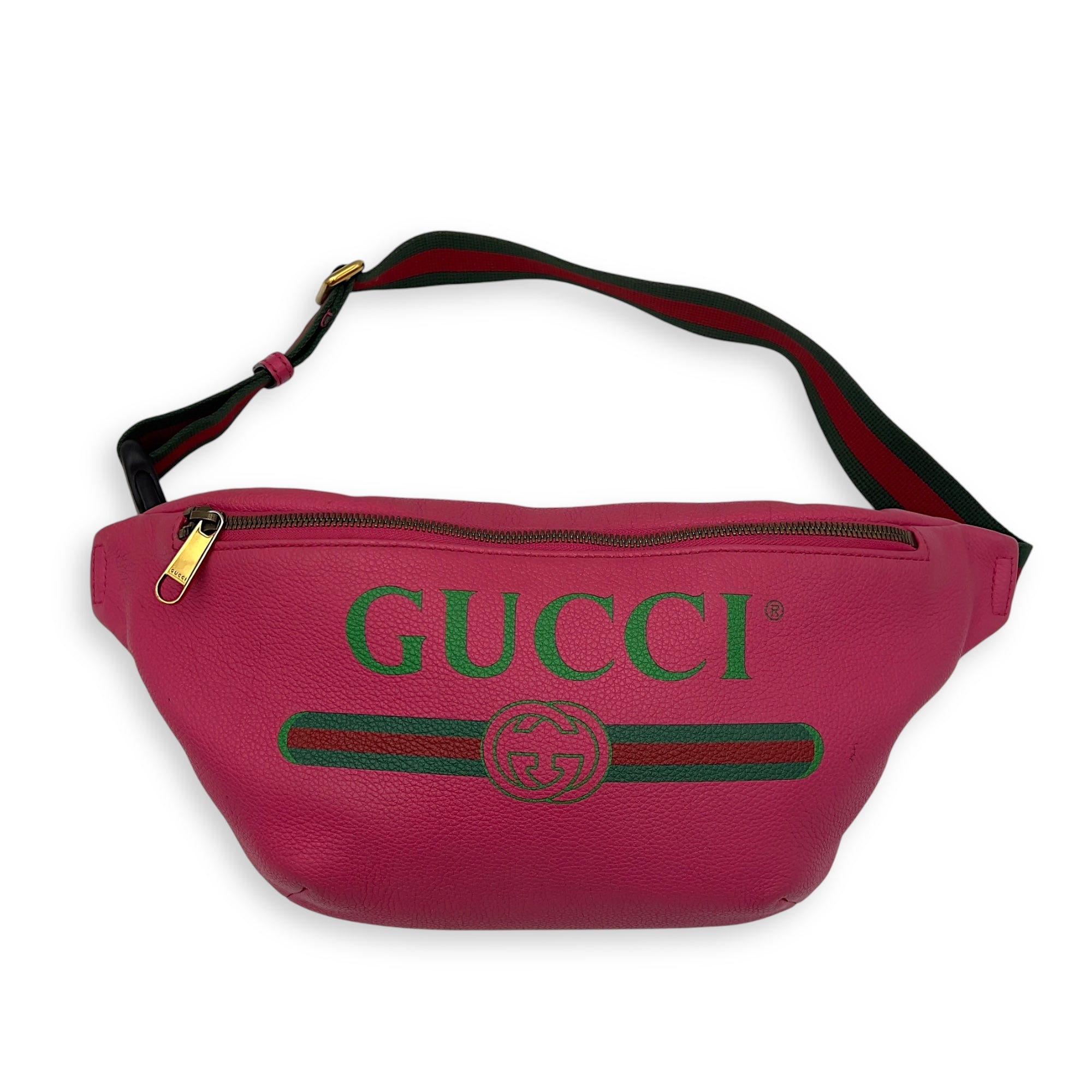 Logo Belt Bag Pink in Calfskin, Silver hardware - Image 3
