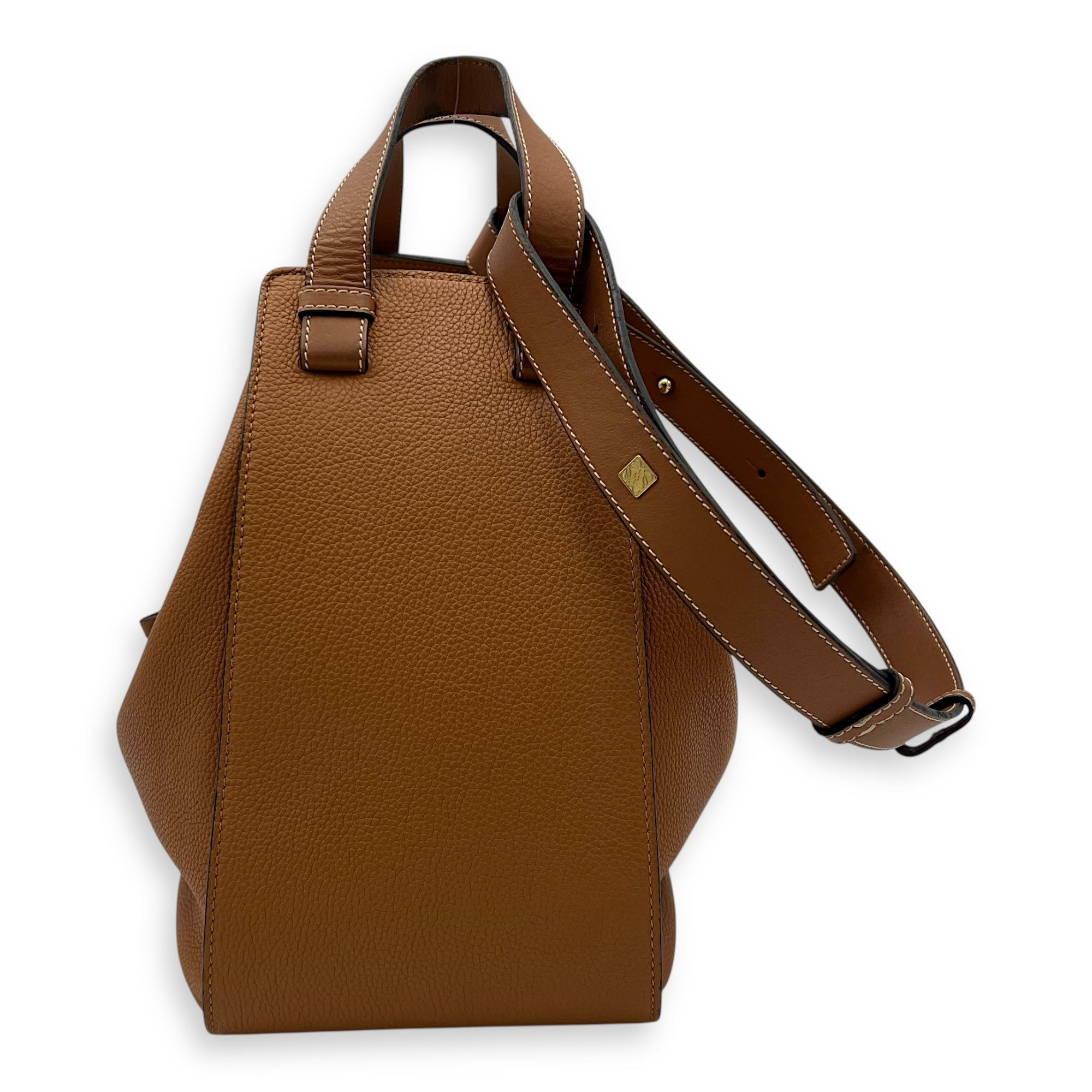 Hammock Medium Brown Shoulder Bag in Calfskin, Gold hardware - Image 3