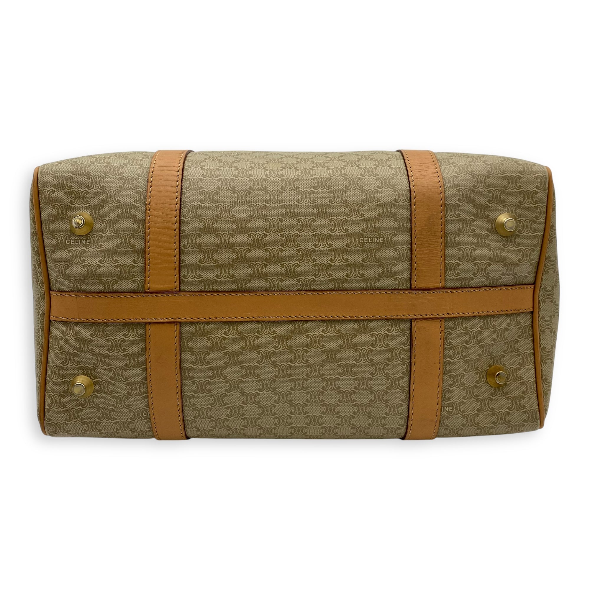 Macadam Top Handle Bag Beige in Coated Canvas, Gold hardware - Image 6