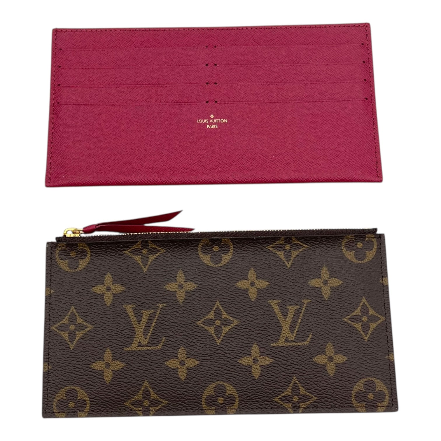 Felicie Wallet On Chain Brown in Monogram Coated Canvas, Gold hardware - Image 8
