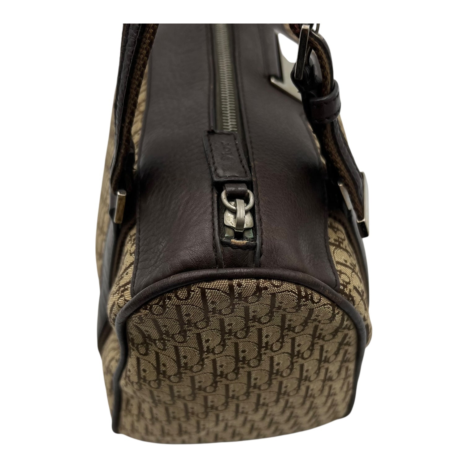 Trotteur Shoulder Bag Brown in Canvas, Silver hardware - Image 13