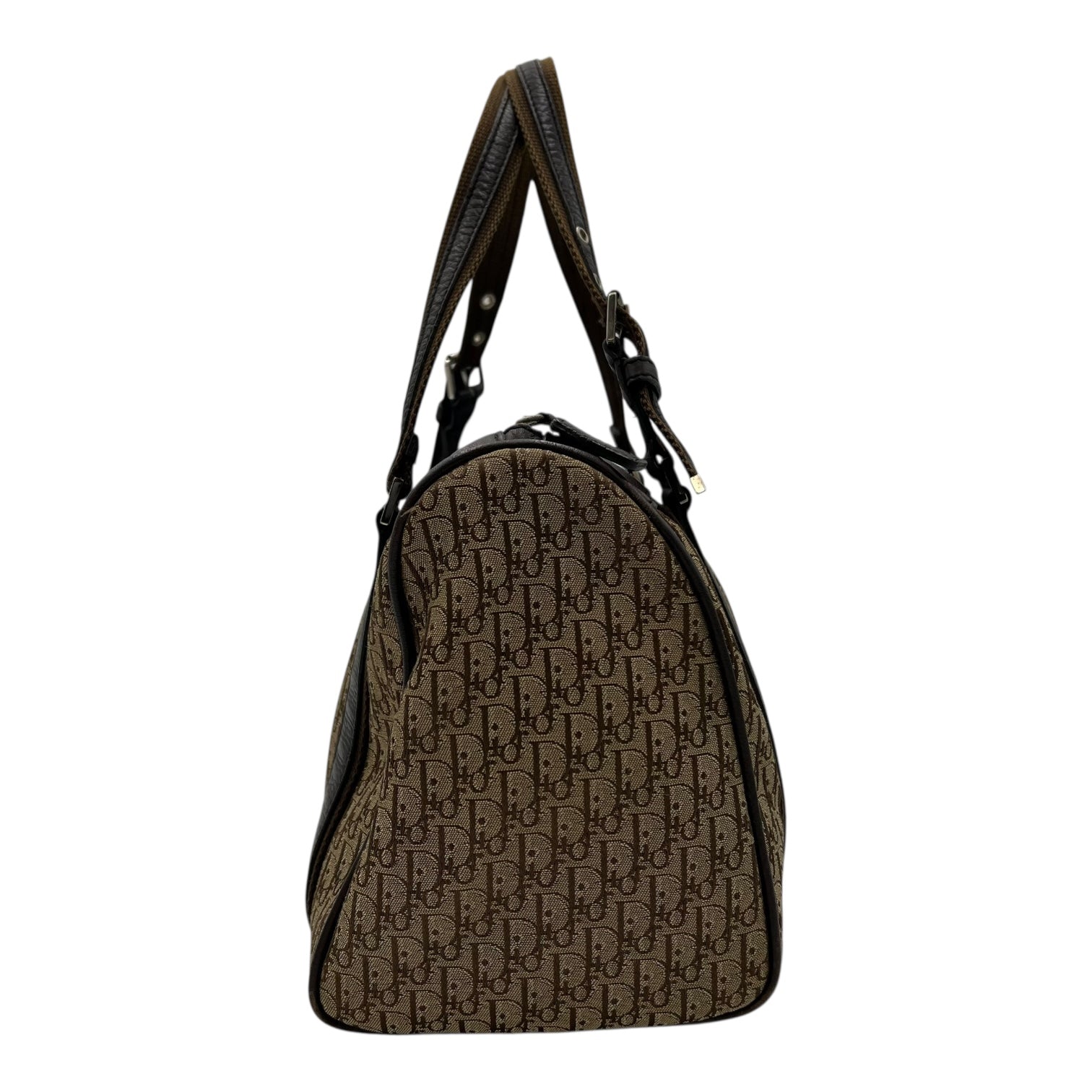 Trotteur Shoulder Bag Brown in Canvas, Silver hardware - Image 4