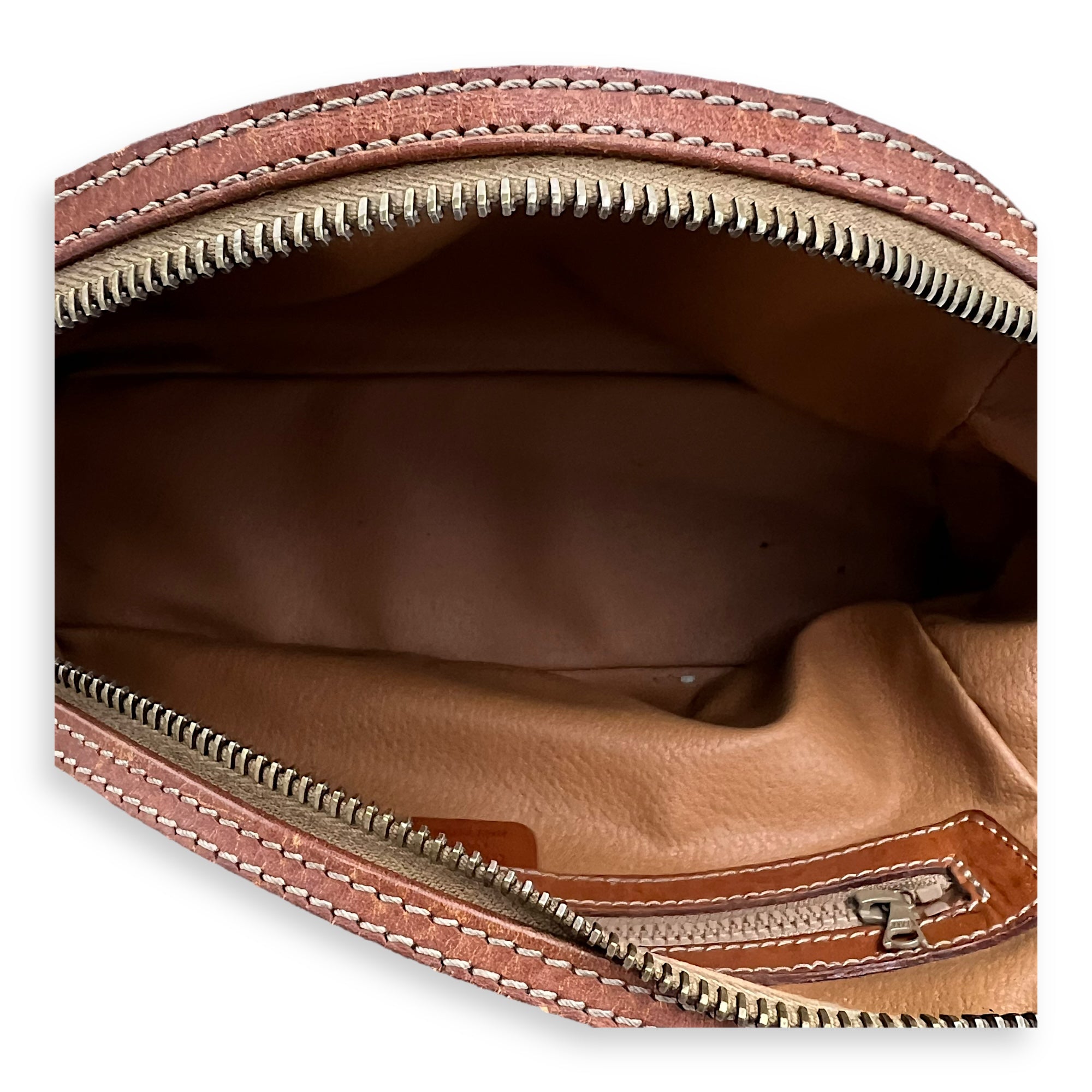 Macadam Top Handle Bag Brown in Coated Canvas, Gold hardware - Image 7