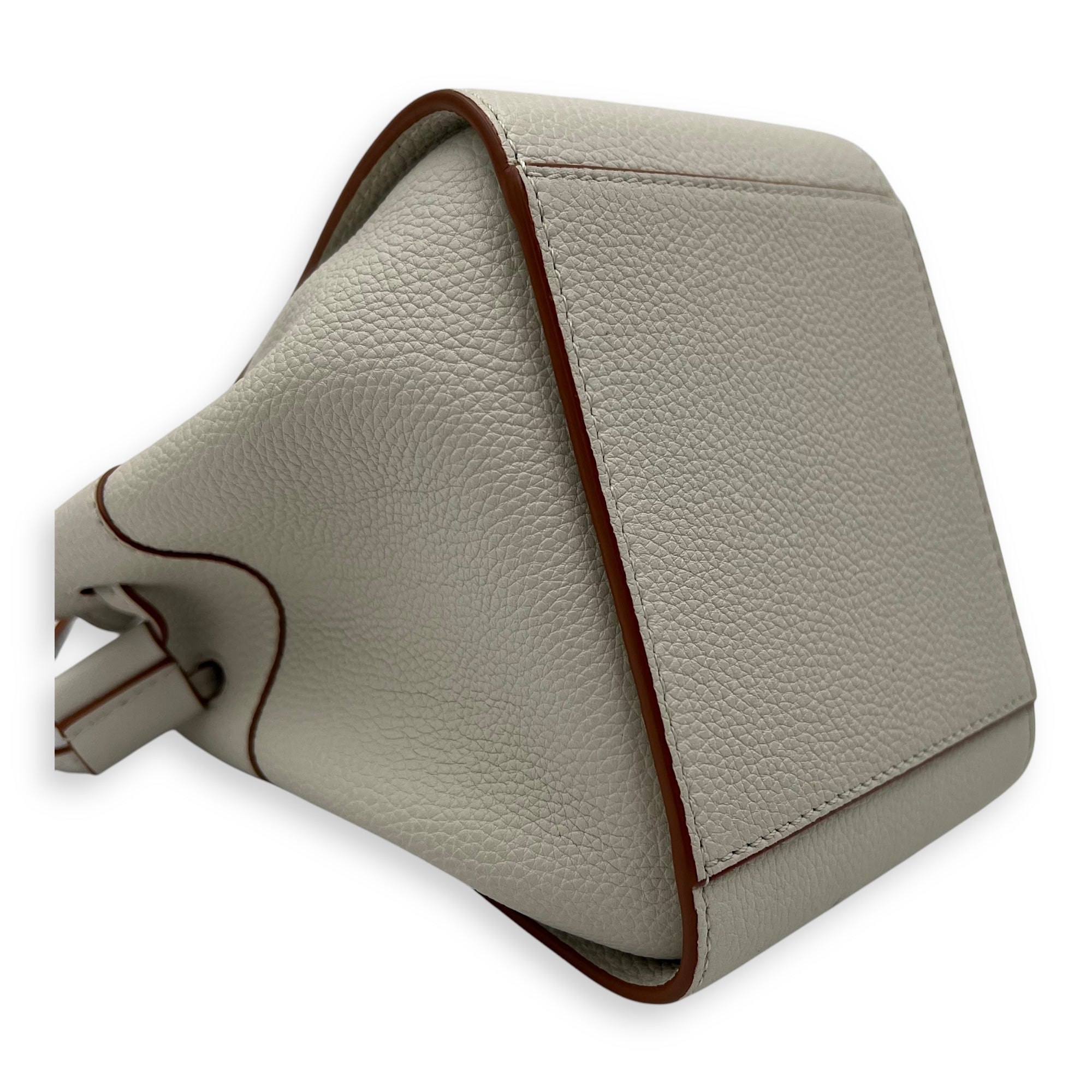 Hammock Crossbody Bag Mini White in Calfskin, Gold hardware - Image 8