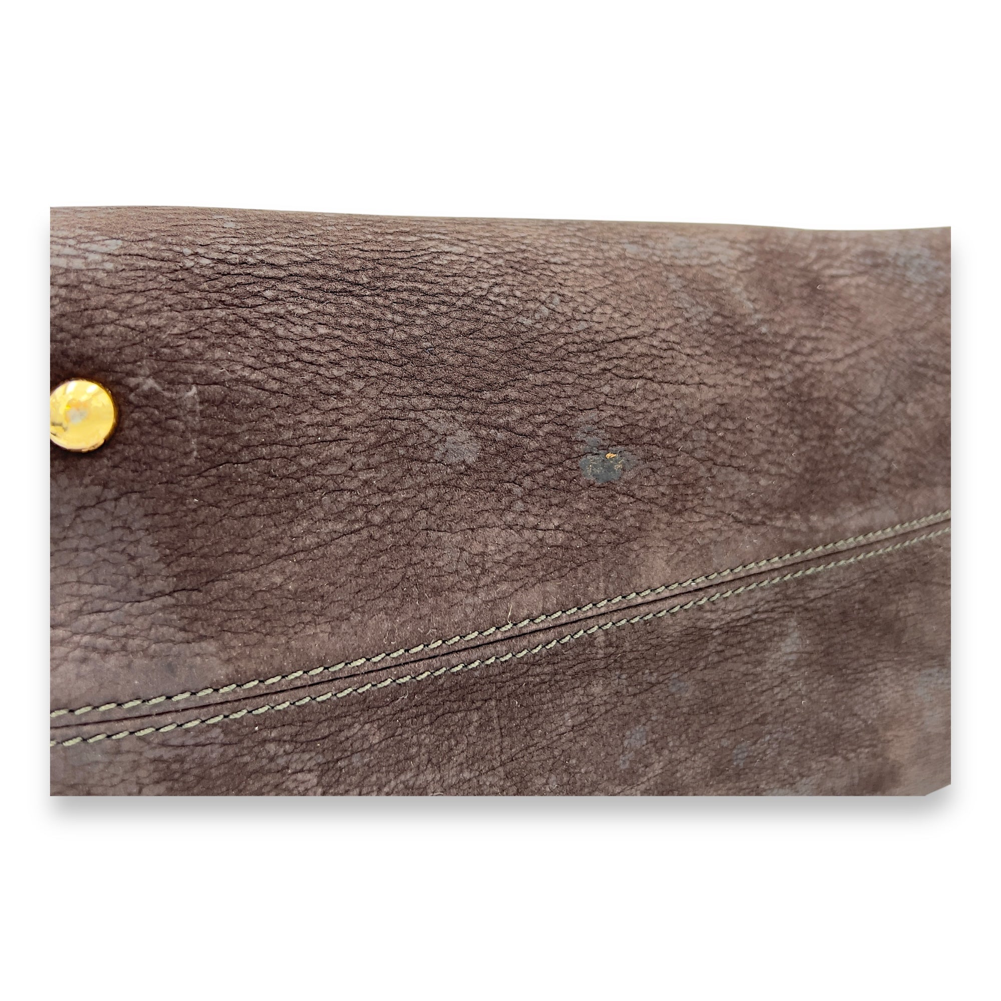 Tote Medium Brown Top Handle Bag in Calfskin, Gold hardware - Image 11