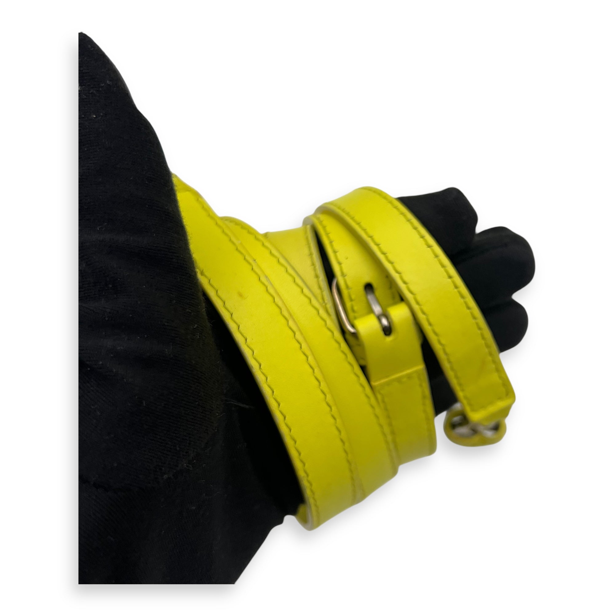 Cadle Top Handle Bag Medium Yellow in Calfskin, Gold hardware - Image 17