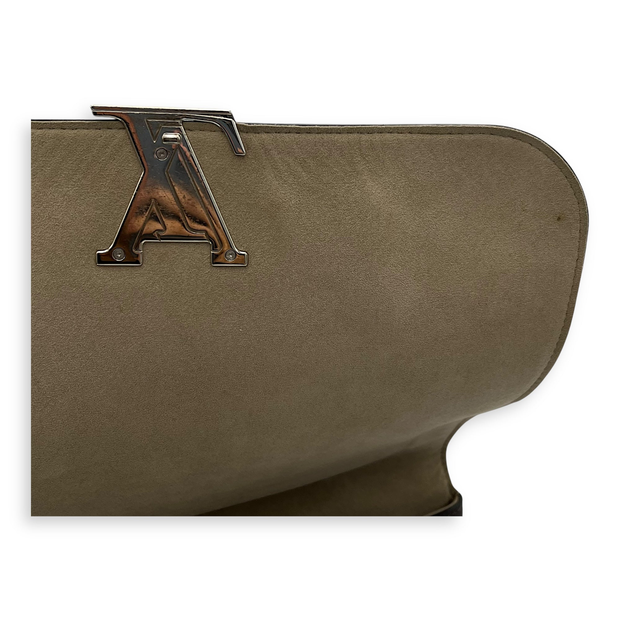 Volta Top Handle Bag Brown in Taurillon Leather, Silver hardware - Image 9