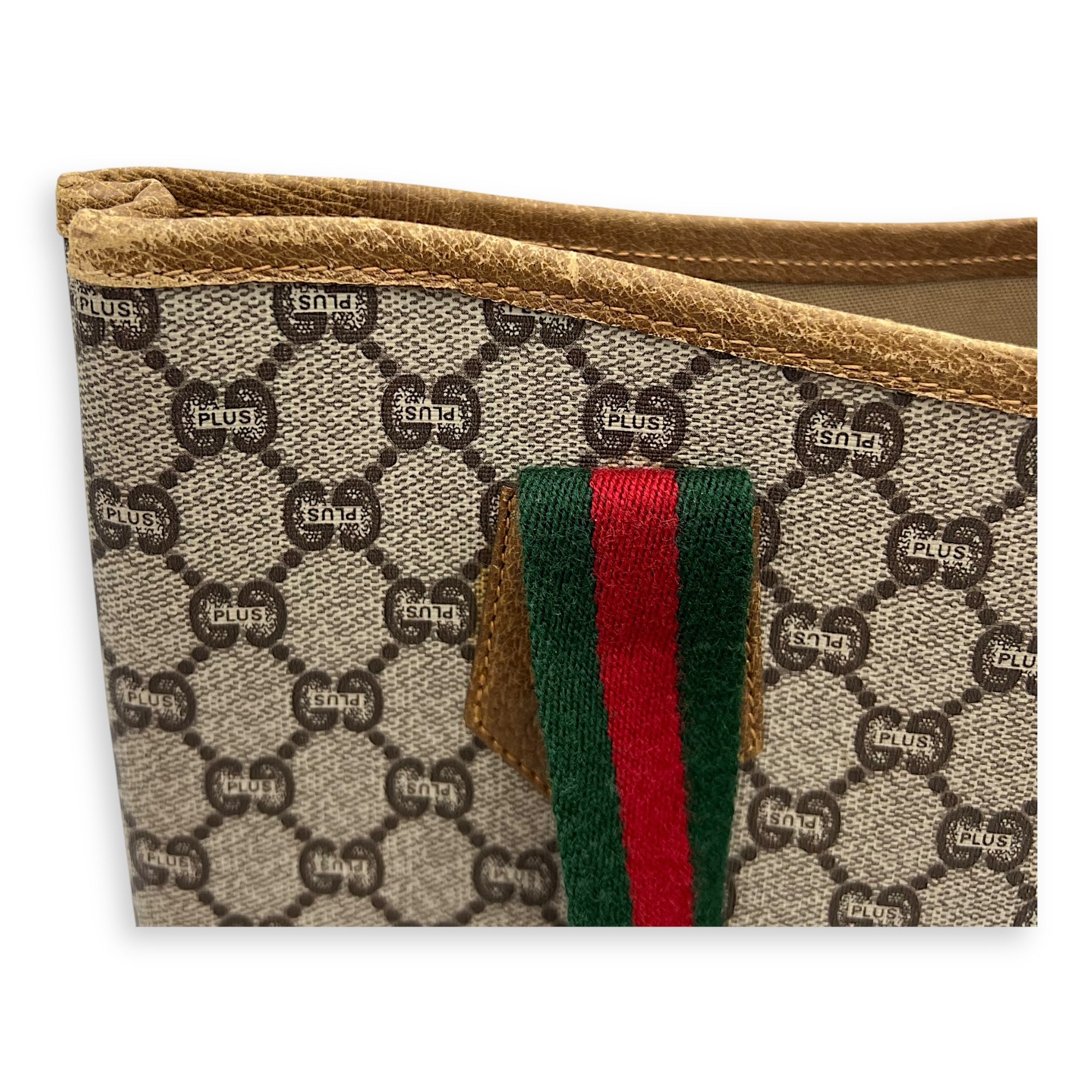 GG Tote Bag Grey in Coated Canvas, Gold hardware - Image 14