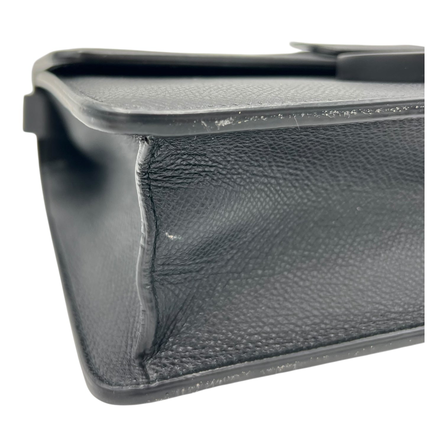 30 Montaigne Shoulder Bag Black in Calfskin, Lacquered Metal hardware - Image 8