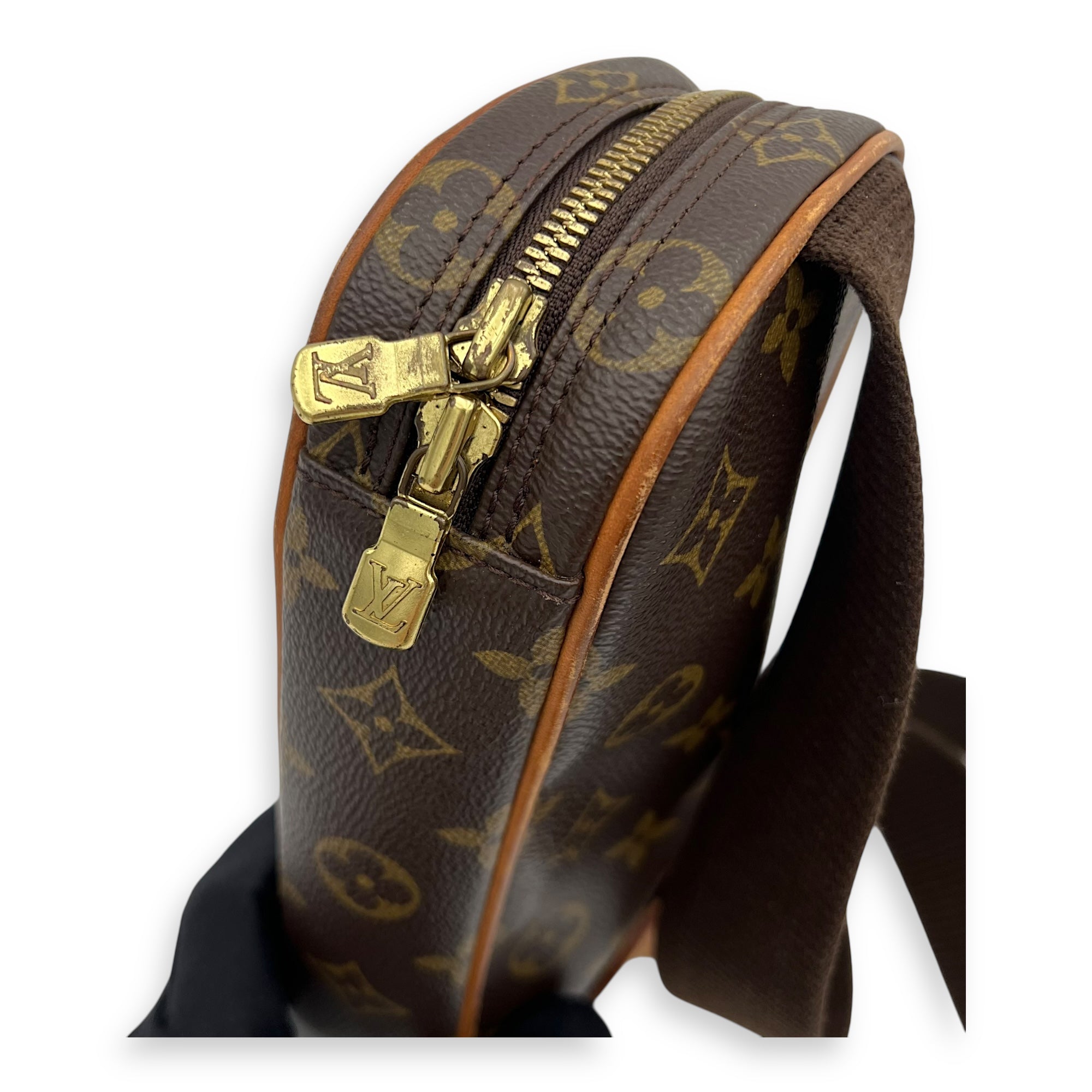 Pochette Gange Brown Belt Bag in Monogram Coated Canvas, Gold hardware - Image 11