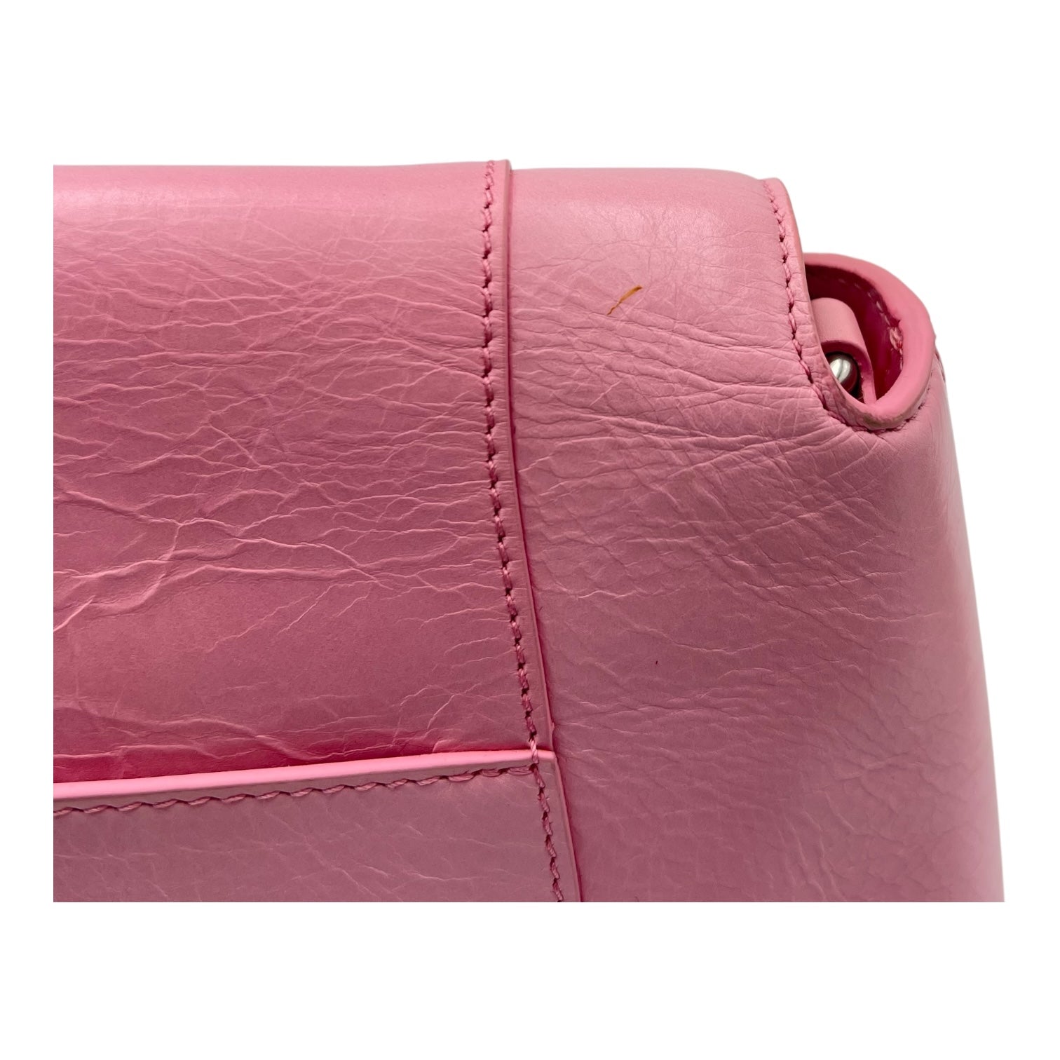 Downtown Shoulder Bag Pink in Calfskin, Silver hardware - Image 10